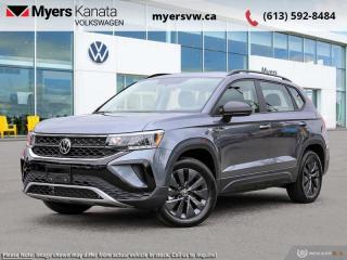 <b>Heated Seats,  Heated Steering Wheel,  Apple CarPlay,  Android Auto,  Blind Spot Detection!</b><br> <br> <br> <br>  This 2024 VW Taos is everything youre looking for and then some. <br> <br>The VW Taos was built for the adventurer in all of us. With all the tech you need for a daily driver married to all the classic VW capability, this SUV can be your weekend warrior, too. Exceeding every expectation was the design motto for this compact SUV, and VW engineers delivered. For an SUV thats just right, check out this 2024 Volkswagen Taos.<br> <br> This platinum gray metallic SUV  has an automatic transmission.<br> <br> Our Taoss trim level is Trendline 4MOTION. The Trendline 4MOTION trim of this SUV comes with great standard features such as heated front seats, a heated leatherette-wrapped steering wheel, remote keyless entry, and a 6.5-inch infotainment screen with Apple CarPlay and Android Auto. Safety features include blind spot detection, front and rear collision mitigation, autonomous emergency braking, and a back-up camera. This vehicle has been upgraded with the following features: Heated Seats,  Heated Steering Wheel,  Apple Carplay,  Android Auto,  Blind Spot Detection,  Collision Mitigation,  Led Lights. <br><br> <br>To apply right now for financing use this link : <a href=https://www.myersvw.ca/en/form/new/financing-request-step-1/44 target=_blank>https://www.myersvw.ca/en/form/new/financing-request-step-1/44</a><br><br> <br/>    5.99% financing for 84 months. <br> Buy this vehicle now for the lowest bi-weekly payment of <b>$257.68</b> with $0 down for 84 months @ 5.99% APR O.A.C. ( taxes included, $1071 (OMVIC fee, Air and Tire Tax, Wheel Locks, Admin fee, Security and Etching) is included in the purchase price.    ).  Incentives expire 2024-05-31.  See dealer for details. <br> <br> <br>LEASING:<br><br>Estimated Lease Payment: $199 bi-weekly <br>Payment based on 4.99% lease financing for 48 months with $0 down payment on approved credit. Total obligation $20,784. Mileage allowance of 16,000 KM/year. Offer expires 2024-05-31.<br><br><br>Call one of our experienced Sales Representatives today and book your very own test drive! Why buy from us? Move with the Myers Automotive Group since 1942! We take all trade-ins - Appraisers on site!<br> Come by and check out our fleet of 40+ used cars and trucks and 110+ new cars and trucks for sale in Kanata.  o~o