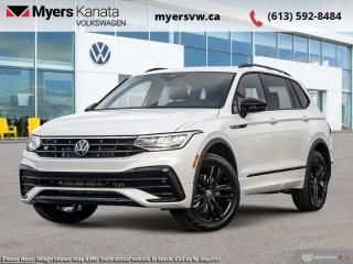<b>Sunroof,  Power Liftgate,  Wireless Charging,  Adaptive Cruise Control,  Climate Control!</b><br> <br> <br> <br>  Sophisticated yet capable, bold yet stylish, this 2024 Tiguan is the best of both worlds. <br> <br>Whether its a weekend warrior or the daily driver this time, this 2024 Tiguan makes every experience easier to manage. Cutting edge tech, both inside the cabin and under the hood, allow for safe, comfy, and connected rides that keep the whole party going. The crossover of the future is already here, and its called the Tiguan.<br> <br> This oryx white pearl effect SUV  has an automatic transmission and is powered by a  2.0L I4 16V GDI DOHC Turbo engine.<br> <br> Our Tiguans trim level is Comfortline R-Line Black Edition. This Tiguan Comfortline R-Line Black Edition features an express open/close sunroof and unique exterior styling, along with a power liftgate, mobile device wireless charging, adaptive cruise control, supportive heated synthetic leather-trimmed front seats, a heated leatherette-wrapped steering wheel, LED headlights with daytime running lights, and an upgraded 8-inch infotainment screen with SiriusXM satellite radio, Apple CarPlay, Android Auto, and a 6-speaker audio system. Additional features include front and rear cupholders, remote keyless entry with power cargo access, lane keep assist, lane departure warning, blind spot detection, front and rear collision mitigation, autonomous emergency braking, three 12-volt DC power outlets, remote start, a rear camera, and so much more. This vehicle has been upgraded with the following features: Sunroof,  Power Liftgate,  Wireless Charging,  Adaptive Cruise Control,  Climate Control,  Heated Seats,  Apple Carplay.  This is a demonstrator vehicle driven by a member of our staff, so we can offer a great deal on it.<br><br> <br>To apply right now for financing use this link : <a href=https://www.myersvw.ca/en/form/new/financing-request-step-1/44 target=_blank>https://www.myersvw.ca/en/form/new/financing-request-step-1/44</a><br><br> <br/>    5.99% financing for 84 months. <br> Buy this vehicle now for the lowest bi-weekly payment of <b>$357.31</b> with $0 down for 84 months @ 5.99% APR O.A.C. ( taxes included, $1071 (OMVIC fee, Air and Tire Tax, Wheel Locks, Admin fee, Security and Etching) is included in the purchase price.    ).  Incentives expire 2024-05-31.  See dealer for details. <br> <br> <br>LEASING:<br><br>Estimated Lease Payment: $277 bi-weekly <br>Payment based on 4.99% lease financing for 48 months with $0 down payment on approved credit. Total obligation $28,821. Mileage allowance of 16,000 KM/year. Offer expires 2024-05-31.<br><br><br>Call one of our experienced Sales Representatives today and book your very own test drive! Why buy from us? Move with the Myers Automotive Group since 1942! We take all trade-ins - Appraisers on site!<br> Come by and check out our fleet of 40+ used cars and trucks and 110+ new cars and trucks for sale in Kanata.  o~o