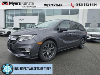 <b>Sunroof,  Apple CarPlay,  Android Auto,  Heated Seats,  Memory Seat!</b><br> <br>  Compare at $37078 - Our Price is just $35998! <br> <br>   With a long history of minivan excellence, this 2020 Odyssey continues the legacy with unmatched comfort, style, and versatility. This  2020 Honda Odyssey is fresh on our lot in Kanata. <br> <br>This 2020 Honda Odyssey is one of the best, most family oriented vehicles on the market. The interior is packed with everything you need for a long trip, while still retaining a functionality and versatility for those trips closer to home. With a controlled ride and on road handling and efficient and linear power delivery, the 2020 Odyssey is one of the best riding, strongest accelerating minivans around. If you want one vehicle that covers all the bases, this 2020 Honda Odyssey is ready to see it through.This  van has 98,945 kms. Its  modern steel metallic in colour  . It has an automatic transmission and is powered by a  280HP 3.5L V6 Cylinder Engine.  It may have some remaining factory warranty, please check with dealer for details. <br> <br> Our Odysseys trim level is EX-L RES. This EX-L Res brings family minivan to the next level with a heated steering wheel, memory driver seat and side mirrors, power tailgate, SiriusXM, HD Radio, rear entertainment system with 10.2 inch screen and media streaming, 115V power outlet, CabinTalk interior PA, power sunroof with sunshade, side mirror turn signals, power sliding rear doors, front fog lamps, an auto dimming rear view mirror, Honda LaneWatch right side camera, a built in vacuum, and a HomeLink remote. This Odyssey is equipped with an active safety suite that includes lane keep assist with adaptive cruise control, collision mitigation with forward collision mitigation, and road departure mitigation with lane departure warning. Other features include heated power front seats, remote start, Apple CarPlay, Android Auto, audio display, Bluetooth phone integration, HondaLink with emergency response, CabinControl app, Wi-Fi tethering, and Siri EyesFree. This vehicle has been upgraded with the following features: Sunroof,  Apple Carplay,  Android Auto,  Heated Seats,  Memory Seat,  Rear Seat Entertainment,  Lane Keep Assist. <br> <br>To apply right now for financing use this link : <a href=https://www.myersvw.ca/en/form/new/financing-request-step-1/44 target=_blank>https://www.myersvw.ca/en/form/new/financing-request-step-1/44</a><br><br> <br/><br>Backed by Myers Exclusive NO Charge Engine/Transmission for life program lends itself for your peace of mind and you can buy with confidence. Call one of our experienced Sales Representatives today and book your very own test drive! Why buy from us? Move with the Myers Automotive Group since 1942! We take all trade-ins - Appraisers on site - Full safety inspection including e-testing and professional detailing prior delivery! Every vehicle comes with a free Car Proof History report.<br><br>*LIFETIME ENGINE TRANSMISSION WARRANTY NOT AVAILABLE ON VEHICLES MARKED AS-IS, VEHICLES WITH KMS EXCEEDING 140,000KM, VEHICLES 8 YEARS & OLDER, OR HIGHLINE BRAND VEHICLES (eg.BMW, INFINITI, CADILLAC, LEXUS...). FINANCING OPTIONS NOT AVAILABLE ON VEHICLES MARKED AS-IS OR AS-TRADED.<br> Come by and check out our fleet of 40+ used cars and trucks and 120+ new cars and trucks for sale in Kanata.  o~o
