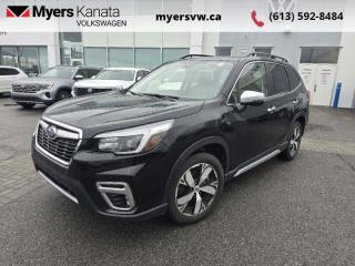 <b>Navigation,  Sunroof,  Leather Seats,  Premium Sound Package,  Heated Seats!</b><br> <br>  Compare at $33989 - Our Price is just $32999! <br> <br>   With years of trusted performance and rugged capability you can feel in the new design, the 2021 Subaru Forester is made for the long haul. This  2021 Subaru Forester is fresh on our lot in Kanata. <br> <br>The 2021 Subaru Forester has been redesigned inside and out to provide new comfort, technology, and connectivity while sacrificing none of the capability, versatility, and agility you expect from the iconic Forester name. With new technologies like X-Mode and SI-Drive, the 2021 Subaru Forester is now more ready than ever for those rugged mountain passes, while the comfort and infotainment technology keeps you connected and comfortable for the daily drives. This  SUV has 60,545 kms. Its  crystal black silica in colour  . It has an automatic transmission and is powered by a  2.5L H4 16V GDI DOHC engine.  This unit has some remaining factory warranty for added peace of mind. <br> <br> Our Foresters trim level is Premier. This premium, chromed out SUV has an 8 inch touchscreen infotainment system with GPS navigation, STARLINK smartphone integration (including Aha radio), Apple CarPlay and Android Auto functionality, steering wheel controlled audio, and a premium sound system. It also has a sunroof, steering responsive automatic headlights, dual zone automatic climate control, heated leather seats, a heated leather steering wheel, power memory seats, and a power tailgate. For unmatched safety, this SUV is equipped with Subarus patented DriverFocus distraction mitigation system, SRVD, and EyeSight complete with pre-collision assist, adaptive cruise control, lane keep assist, and blind spot monitoring. This vehicle has been upgraded with the following features: Navigation,  Sunroof,  Leather Seats,  Premium Sound Package,  Heated Seats,  Heated Steering Wheel,  Power Tailgate. <br> <br>To apply right now for financing use this link : <a href=https://www.myersvw.ca/en/form/new/financing-request-step-1/44 target=_blank>https://www.myersvw.ca/en/form/new/financing-request-step-1/44</a><br><br> <br/><br>Backed by Myers Exclusive NO Charge Engine/Transmission for life program lends itself for your peace of mind and you can buy with confidence. Call one of our experienced Sales Representatives today and book your very own test drive! Why buy from us? Move with the Myers Automotive Group since 1942! We take all trade-ins - Appraisers on site - Full safety inspection including e-testing and professional detailing prior delivery! Every vehicle comes with a free Car Proof History report.<br><br>*LIFETIME ENGINE TRANSMISSION WARRANTY NOT AVAILABLE ON VEHICLES MARKED AS-IS, VEHICLES WITH KMS EXCEEDING 140,000KM, VEHICLES 8 YEARS & OLDER, OR HIGHLINE BRAND VEHICLES (eg.BMW, INFINITI, CADILLAC, LEXUS...). FINANCING OPTIONS NOT AVAILABLE ON VEHICLES MARKED AS-IS OR AS-TRADED.<br> Come by and check out our fleet of 40+ used cars and trucks and 110+ new cars and trucks for sale in Kanata.  o~o