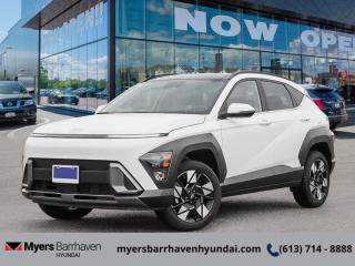 <b>Sunroof,  Climate Control,  Heated Steering Wheel,  Adaptive Cruise Control,  Aluminum Wheels!</b><br> <br> <br> <br>  With incredible safety features that help you stay on the road, this Kona lets you get further and see more than ever before. <br> <br>With more versatility than its tiny stature lets on, this Kona is ready to prove that big things can come in small packages. With an incredibly long feature list, this Kona is incredibly safe and comfortable, compatible with just about anything, and ready for lifes next big adventure. For distilled perfection in the busy crossover SUV segment, this Kona is the obvious choice.<br> <br> This atlas white SUV  has an automatic transmission and is powered by a  147HP 2.0L 4 Cylinder Engine.<br> This vehicles price also includes $2984 in additional equipment.<br> <br> Our Konas trim level is Preferred AWD w/Trend Package. This Kona Preferred AWD with the Trend Package rewards you with all-weather usability and steps things up with a sunroof, dual-zone climate control, a heated steering wheel, adaptive cruise control and upgraded aluminum wheels, along with standard features such as heated front seats, front and rear LED lights, remote engine start, and an immersive dual-LCD dash display with a 12.3-inch infotainment screen bundled with Apple CarPlay, Android Auto and Bluelink+ selective service internet access. Safety features also include blind spot detection, lane keeping assist with lane departure warning, front pedestrian braking, and forward collision mitigation. This vehicle has been upgraded with the following features: Sunroof,  Climate Control,  Heated Steering Wheel,  Adaptive Cruise Control,  Aluminum Wheels,  Heated Seats,  Apple Carplay. <br><br> <br/> See dealer for details. <br> <br><br> Come by and check out our fleet of 20+ used cars and trucks and 90+ new cars and trucks for sale in Ottawa.  o~o