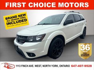Welcome to First Choice Motors, the largest car dealership in Toronto of pre-owned cars, SUVs, and vans priced between $5000-$15,000. With an impressive inventory of over 300 vehicles in stock, we are dedicated to providing our customers with a vast selection of affordable and reliable options. <br><br>Were thrilled to offer a used 2016 Dodge Journey SXT, white color with 186,000km (STK#7292) This vehicle was $11990 NOW ON SALE FOR $9990. It is equipped with the following features:<br>- Automatic Transmission<br>- Heated seats<br>- Bluetooth<br>- Alloy wheels<br>- Power windows<br>- Power locks<br>- Power mirrors<br>- Air Conditioning<br><br>At First Choice Motors, we believe in providing quality vehicles that our customers can depend on. All our vehicles come with a 36-day FULL COVERAGE warranty. We also offer additional warranty options up to 5 years for our customers who want extra peace of mind.<br><br>Furthermore, all our vehicles are sold fully certified with brand new brakes rotors and pads, a fresh oil change, and brand new set of all-season tires installed & balanced. You can be confident that this car is in excellent condition and ready to hit the road.<br><br>At First Choice Motors, we believe that everyone deserves a chance to own a reliable and affordable vehicle. Thats why we offer financing options with low interest rates starting at 7.9% O.A.C. Were proud to approve all customers, including those with bad credit, no credit, students, and even 9 socials. Our finance team is dedicated to finding the best financing option for you and making the car buying process as smooth and stress-free as possible.<br><br>Our dealership is open 7 days a week to provide you with the best customer service possible. We carry the largest selection of used vehicles for sale under $9990 in all of Ontario. We stock over 300 cars, mostly Hyundai, Chevrolet, Mazda, Honda, Volkswagen, Toyota, Ford, Dodge, Kia, Mitsubishi, Acura, Lexus, and more. With our ongoing sale, you can find your dream car at a price you can afford. Come visit us today and experience why we are the best choice for your next used car purchase!<br><br>All prices exclude a $10 OMVIC fee, license plates & registration  and ONTARIO HST (13%)