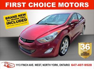 Used 2012 Hyundai Elantra LIMITED ~AUTOMATIC, FULLY CERTIFIED WITH WARRANTY! for sale in North York, ON