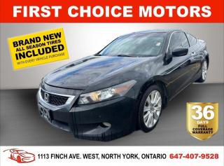 Welcome to First Choice Motors, the largest car dealership in Toronto of pre-owned cars, SUVs, and vans priced between $5000-$15,000. With an impressive inventory of over 300 vehicles in stock, we are dedicated to providing our customers with a vast selection of affordable and reliable options. <br><br>Were thrilled to offer a used 2009 Honda Accord Coupe EX-L, black color with 258,000km (STK#7300) This vehicle was $8490 NOW ON SALE FOR $7990. It is equipped with the following features:<br>- Automatic Transmission<br>- Leather Seats<br>- Sunroof<br>- Heated seats<br>- Alloy wheels<br>- Power windows<br>- Power locks<br>- Power mirrors<br>- Air Conditioning<br><br>At First Choice Motors, we believe in providing quality vehicles that our customers can depend on. All our vehicles come with a 36-day FULL COVERAGE warranty. We also offer additional warranty options up to 5 years for our customers who want extra peace of mind.<br><br>Furthermore, all our vehicles are sold fully certified with brand new brakes rotors and pads, a fresh oil change, and brand new set of all-season tires installed & balanced. You can be confident that this car is in excellent condition and ready to hit the road.<br><br>At First Choice Motors, we believe that everyone deserves a chance to own a reliable and affordable vehicle. Thats why we offer financing options with low interest rates starting at 7.9% O.A.C. Were proud to approve all customers, including those with bad credit, no credit, students, and even 9 socials. Our finance team is dedicated to finding the best financing option for you and making the car buying process as smooth and stress-free as possible.<br><br>Our dealership is open 7 days a week to provide you with the best customer service possible. We carry the largest selection of used vehicles for sale under $9990 in all of Ontario. We stock over 300 cars, mostly Hyundai, Chevrolet, Mazda, Honda, Volkswagen, Toyota, Ford, Dodge, Kia, Mitsubishi, Acura, Lexus, and more. With our ongoing sale, you can find your dream car at a price you can afford. Come visit us today and experience why we are the best choice for your next used car purchase!<br><br>All prices exclude a $10 OMVIC fee, license plates & registration  and ONTARIO HST (13%)