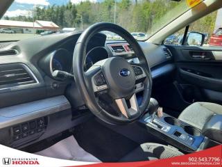 Awards:* ALG Canada Residual Value Awards Recent Arrival! Blue 2017 Subaru Legacy 2.5i AWD Lineartronic CVT 2.5L Boxer H4 DOHC 16V Bridgewater Honda, Located in Bridgewater Nova Scotia.Legacy 2.5i, AWD, Cloth, 4-Wheel Disc Brakes, ABS brakes, Air Conditioning, AM/FM/CD/MP3/WMA Audio System, Anti-whiplash front head restraints, Backup Camera, Brake assist, Bumpers: body-colour, Cruise Control, Driver door bin, Driver vanity mirror, Dual front impact airbags, Dual front side impact airbags, Electronic Stability Control, Four wheel independent suspension, Front anti-roll bar, Front Bucket Seats, Front reading lights, Fully automatic headlights, Heated door mirrors, Heated Front Reclining Bucket Seats, Heated front seats, Illuminated entry, Leather Shift Knob, Occupant sensing airbag, Outside temperature display, Overhead airbag, Overhead console, Panic alarm, Passenger door bin, Passenger vanity mirror, Power door mirrors, Power driver seat, Power steering, Power windows, Premium Cloth Upholstery, Rear anti-roll bar, Rear window defroster, Remote keyless entry, Security system, Speed-sensing steering, Split folding rear seat, Spoiler, Steering wheel mounted audio controls, Tachometer, Telescoping steering wheel, Tilt steering wheel, Traction control, Trip computer, Variably intermittent wipers, Wheels: 17 x 7 Steel 5 Spoke Design.Reviews:* Owners report a pleasing, relaxing, and comfortable ride; adequate cabin and trunk space; good build quality; good mileage; plenty of confidence in inclement weather; and smooth, predictable operation from the adaptive cruise control system. Front seat space and at-hand storage for smaller items are also highly rated. Source: autoTRADER.ca