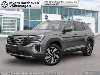 <b>Leather Seats!</b><br> <br> <br> <br>  Go the distance with this 2024 Volkswagen Atlas, featuring rugged engineering and a refined driving experience. <br> <br>This 2024 Volkswagen Atlas is a premium family hauler that offers voluminous space for occupants and cargo, comfort, sophisticated safety and driver-assist technology. The exterior sports a bold design, with an imposing front grille, coherent body lines, and a muscular stance. On the inside, trim pieces are crafted with premium materials and carefully put together to ensure rugged build quality, with straightforward control layouts, ergonomic seats, and an abundance of storage space. With a bevy of standard safety technology that inspires confidence, this 2024 Volkswagen Atlas is an excellent option for a versatile and capable family SUV.<br> <br> This platinum gray metallic SUV  has an automatic transmission and is powered by a  2.0L I4 16V GDI DOHC Turbo engine.<br> <br> Our Atlass trim level is Highline 2.0 TSI. Upgrading to this Highline trim rewards you with awesome standard features such as a panoramic sunroof, harman/kardon premium audio, integrated navigation, and leather seating upholstery. Also standard include a power liftgate for rear cargo access, heated and ventilated front seats, a heated steering wheel, remote engine start, adaptive cruise control, and a 12-inch infotainment system with Car-Net mobile hotspot internet access, Apple CarPlay and Android Auto. Safety features also include blind spot detection, lane keeping assist with lane departure warning, front and rear collision mitigation, park distance control, and autonomous emergency braking. This vehicle has been upgraded with the following features: Leather Seats. <br><br> <br>To apply right now for financing use this link : <a href=https://www.barrhavenvw.ca/en/form/new/financing-request-step-1/44 target=_blank>https://www.barrhavenvw.ca/en/form/new/financing-request-step-1/44</a><br><br> <br/>    5.99% financing for 84 months. <br> Buy this vehicle now for the lowest bi-weekly payment of <b>$418.38</b> with $0 down for 84 months @ 5.99% APR O.A.C. ( Plus applicable taxes -  $840 Documentation fee. Cash purchase selling price includes: Tire Stewardship ($20.00), OMVIC Fee ($12.50). (HST) are extra. </br>(HST), licence, insurance & registration not included </br>    ).  Incentives expire 2024-05-31.  See dealer for details. <br> <br> <br>LEASING:<br><br>Estimated Lease Payment: $365 bi-weekly <br>Payment based on 5.49% lease financing for 60 months with $0 down payment on approved credit. Total obligation $47,500. Mileage allowance of 16,000 KM/year. Offer expires 2024-05-31.<br><br><br>We are your premier Volkswagen dealership in the region. If youre looking for a new Volkswagen or a car, check out Barrhaven Volkswagens new, pre-owned, and certified pre-owned Volkswagen inventories. We have the complete lineup of new Volkswagen vehicles in stock like the GTI, Golf R, Jetta, Tiguan, Atlas Cross Sport, Volkswagen ID.4 electric vehicle, and Atlas. If you cant find the Volkswagen model youre looking for in the colour that you want, feel free to contact us and well be happy to find it for you. If youre in the market for pre-owned cars, make sure you check out our inventory. If you see a car that you like, contact 844-914-4805 to schedule a test drive.<br> Come by and check out our fleet of 30+ used cars and trucks and 90+ new cars and trucks for sale in Nepean.  o~o