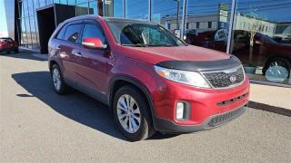 Recent Arrival!2015 Kia Sorento EX HEATED SEATS | BACKUP CAMERA AWD, Air Conditioning, Alloy wheels, Auto-dimming Rear-View mirror, Automatic temperature control, Brake assist, Four wheel independent suspension, Heated steering wheel, Illuminated entry, Memory seat, Power driver seat, Speed-sensing steering, Telescoping steering wheel, Tilt steering wheel, Trip computer.Red 2015 Kia Sorento EX HEATED SEATS | BACKUP CAMERA AWD 6-Speed Automatic 3.3L V6 DOHCSteele Mitsubishi has the largest and most diverse selection of preowned vehicles in HRM. Buy with confidence, knowing we use fair market pricing guaranteeing the absolute best value in all of our pre owned inventory!Steele Auto Group is one of the most diversified group of automobile dealerships in Canada, with 60 dealerships selling 29 brands and an employee base of well over 2300. Sales are up over last year and our plan going forward is to expand further into Atlantic Canada and the United States furthering our commitment to our Canadian customers as well as welcoming our new customers in the USA.Reviews:* Most owners report satisfaction with the performance of the Sorentos V6 engine options, plenty of room, a commanding driving position, and all-weather confidence thanks to the AWD traction. Ride quality, interior styling and an overall sense of high-end SUV content without the high price round out the compliments. Even fuel mileage is rated well, which is rare in this type of vehicle. Source: autoTRADER.ca