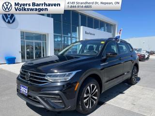 <b>Low Mileage, Heated Seats,  Apple CarPlay,  Android Auto,  Heated Steering Wheel,  Blind Spot Detection!</b><br> <br>    Stylish and versatile, this Tiguan can be your family adventure vehicle for both the daily drives and the weekend getaways. This  2023 Volkswagen Tiguan is fresh on our lot in Nepean. <br> <br>Whether its a weekend warrior or the daily driver this time, this 2023 Tiguan makes every experience easier to manage. Cutting edge tech, both inside the cabin and under the hood, allow for safe, comfy, and connected rides that keep the whole party going. The crossover of the future is already here, and its called the Tiguan.This low mileage  SUV has just 5,220 kms. Its  deep black pearl in colour  . It has an automatic transmission and is powered by a  184HP 2.0L 4 Cylinder Engine. <br> <br> Our Tiguans trim level is Trendline. This value-packed Tiguan Trendline comes standard with supportive heated front seats, a heated leatherette-wrapped steering wheel, LED headlights with daytime running lights, and a 6.5-inch infotainment screen with Apple CarPlay, Android Auto, and a 6-speaker audio system. Additional features include front and rear cupholders, remote keyless entry with power cargo access, blind spot detection, front and rear collision mitigation, autonomous emergency braking, three 12-volt DC power outlets, a rear camera, and so much more. This vehicle has been upgraded with the following features: Heated Seats,  Apple Carplay,  Android Auto,  Heated Steering Wheel,  Blind Spot Detection,  Forward Collision Alert,  Led Lights. <br> <br>To apply right now for financing use this link : <a href=https://www.barrhavenvw.ca/en/form/new/financing-request-step-1/44 target=_blank>https://www.barrhavenvw.ca/en/form/new/financing-request-step-1/44</a><br><br> <br/><br>We are your premier Volkswagen dealership in the region. If youre looking for a new Volkswagen or a car, check out Barrhaven Volkswagens new, pre-owned, and certified pre-owned Volkswagen inventories. We have the complete lineup of new Volkswagen vehicles in stock like the GTI, Golf R, Jetta, Tiguan, Atlas Cross Sport, Volkswagen ID.4 electric vehicle, and Atlas. If you cant find the Volkswagen model youre looking for in the colour that you want, feel free to contact us and well be happy to find it for you. If youre in the market for pre-owned cars, make sure you check out our inventory. If you see a car that you like, contact 844-914-4805 to schedule a test drive.<br> Come by and check out our fleet of 30+ used cars and trucks and 70+ new cars and trucks for sale in Nepean.  o~o
