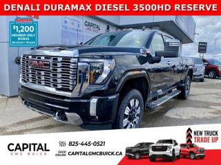 Take a look at this 2024 Sierra 3500HD Duramax Denali! Its fully loaded, including the Denali Reserve Package, 360 Cam, Heated front and Rear Seats, Heated Steering, Ventilated Seats, Rear Streaming Mirror, 5th Wheel Prep Package, BODY-COLOR ARCH MOLDINGS, and so much more. CALL NOW.Ask for the Internet Department for more information or book your test drive today! Text (or call) 780-435-4000 for fast answers at your fingertips!Disclaimer: All prices are plus taxes & include all cash credits & loyalties. See dealer for details. AMVIC Licensed Dealer # B1044900