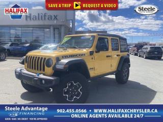 Used 2021 Jeep Wrangler 4xe Unlimited Rubicon - HYBRID, LOW KM, NAV, HEATED LEATHER SEATS AND WHEEL, LED LIGHTS for sale in Halifax, NS