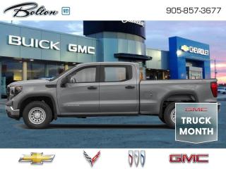 <b>Premium Plus Package, X31 Off-Road and Protection Package!</b><br> <br> <br> <br>  This 2024 Sierra 1500 is engineered for ultra-premium comfort, offering high-tech upgrades, beautiful styling, authentic materials and thoughtfully crafted details. <br> <br>This 2024 GMC Sierra 1500 stands out in the midsize pickup truck segment, with bold proportions that create a commanding stance on and off road. Next level comfort and technology is paired with its outstanding performance and capability. Inside, the Sierra 1500 supports you through rough terrain with expertly designed seats and robust suspension. This amazing 2024 Sierra 1500 is ready for whatever.<br> <br> This sterling metallic  Crew Cab 4X4 pickup   has an automatic transmission and is powered by a  355HP 5.3L 8 Cylinder Engine.<br> <br> Our Sierra 1500s trim level is SLT. This luxurious GMC Sierra 1500 SLT comes very well equipped with perforated leather seats, unique aluminum wheels, chrome exterior accents and a massive 13.4 inch touchscreen display with wireless Apple CarPlay and Android Auto, wireless streaming audio, SiriusXM, plus a 4G LTE hotspot. Additionally, this amazing pickup truck also features IntelliBeam LED headlights, remote engine start, forward collision warning and lane keep assist, a trailer-tow package with hitch guidance, LED cargo area lighting, teen driver technology, a HD rear vision camera plus so much more! This vehicle has been upgraded with the following features: Premium Plus Package, X31 Off-road And Protection Package. <br><br> <br>To apply right now for financing use this link : <a href=http://www.boltongm.ca/?https://CreditOnline.dealertrack.ca/Web/Default.aspx?Token=44d8010f-7908-4762-ad47-0d0b7de44fa8&Lang=en target=_blank>http://www.boltongm.ca/?https://CreditOnline.dealertrack.ca/Web/Default.aspx?Token=44d8010f-7908-4762-ad47-0d0b7de44fa8&Lang=en</a><br><br> <br/> Total  cash rebate of $5300 is reflected in the price. Credit includes $5,300 Non Stackable Delivery Allowance  Incentives expire 2024-05-31.  See dealer for details. <br> <br>At Bolton Motor Products, we offer new Chevrolet, Cadillac, Buick, GMC cars and trucks in Bolton, along with used cars, trucks and SUVs by top manufacturers. Our sales staff will help you find that new or used car you have been searching for in the Bolton, Brampton, Nobleton, Kleinburg, Vaughan, & Maple area. o~o