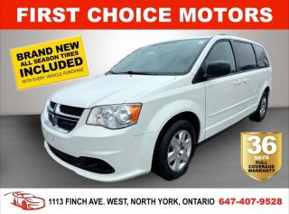 Welcome to First Choice Motors, the largest car dealership in Toronto of pre-owned cars, SUVs, and vans priced between $5000-$15,000. With an impressive inventory of over 300 vehicles in stock, we are dedicated to providing our customers with a vast selection of affordable and reliable options. <br><br>Were thrilled to offer a used 2013 Dodge Grand Caravan SXT, white color with 161,000km (STK#7313) This vehicle was $11990 NOW ON SALE FOR $9990. It is equipped with the following features:<br>- Automatic Transmission<br>- Stow & Go<br>- Power windows<br>- Power locks<br>- Power mirrors<br>- Air Conditioning<br><br>At First Choice Motors, we believe in providing quality vehicles that our customers can depend on. All our vehicles come with a 36-day FULL COVERAGE warranty. We also offer additional warranty options up to 5 years for our customers who want extra peace of mind.<br><br>Furthermore, all our vehicles are sold fully certified with brand new brakes rotors and pads, a fresh oil change, and brand new set of all-season tires installed & balanced. You can be confident that this car is in excellent condition and ready to hit the road.<br><br>At First Choice Motors, we believe that everyone deserves a chance to own a reliable and affordable vehicle. Thats why we offer financing options with low interest rates starting at 7.9% O.A.C. Were proud to approve all customers, including those with bad credit, no credit, students, and even 9 socials. Our finance team is dedicated to finding the best financing option for you and making the car buying process as smooth and stress-free as possible.<br><br>Our dealership is open 7 days a week to provide you with the best customer service possible. We carry the largest selection of used vehicles for sale under $9990 in all of Ontario. We stock over 300 cars, mostly Hyundai, Chevrolet, Mazda, Honda, Volkswagen, Toyota, Ford, Dodge, Kia, Mitsubishi, Acura, Lexus, and more. With our ongoing sale, you can find your dream car at a price you can afford. Come visit us today and experience why we are the best choice for your next used car purchase!<br><br>All prices exclude a $10 OMVIC fee, license plates & registration  and ONTARIO HST (13%)