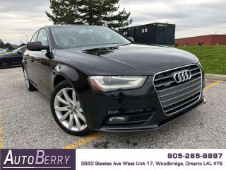 <p><p><strong>2014 Audi A4 Komfort<span> Quattro </span>2.0T Black On Black Leather Interior </strong></p><p> 2.0L <span></span><span> Turbo </span><span> All Wheel Drive  Auto  A/C  Leather Interior </span><span> Heated Front Seats </span><span> Power Options </span><span></span><span> Power Seats </span><span></span><span> Memory Driver Seat </span><span></span><span> Power Sunroof </span><span> Steering Wheel Mounted Controls </span><span></span><span> Bluetooth</span><span>  Keyless Entry </span><span></span><span> Fog Lights </span><span> Alloy Wheels </span><span></span><span> LED Daytime Running Lights <span></span></span></p><p><strong><br></strong></p><p><strong>*** ACCIDENT FREE *** CLEAN CARFAX ***</strong><br></p><p><span>*** Fully Certified ***</span><br></p><p><span><strong>*** ONLY 158,098 KM ***</strong></span></p><p><br></p><p><span><strong>CARFAX REPORT: <a href=https://vhr.carfax.ca/?id=tAhZDh18cN6KI54+JrV1Ir9aKSwL/Y1s&_jstate=wMBZ156vfzOfQBuiJsR-ljMOEa21Z6Nj8XzxYnWTbMubs9h5t8j32sMFTIbENduEn_TSN1HufovHSf3lZy9lhtOuOd4T3madQj3jEGy4VXWs68n9oAjGDteq0WfD7sG3WAsb5PXwlO6heq_uFs6S4E6gsuZEQ_6AkQ0bdNGdGAz7o8KG5BmvIcEAuDEdKsI5jS1Dp0T-hwl7TDahcoCgi5PNLuowFo9AIwph_E3sh0rUg3603gV4-LAdQxLXF3PAiVGvLsRoEuLA8nmGCWfirWnuB1SCyudq1NduCLYMXQqt3M6M721J7OE3EDGrbxzFJxxeQpBO8UdqjtWNjVyaW7iLQBcW0UTXiirL3thh7jd6_Ba8GfdS_DALeNt0345XHFUqAx_2kYcTO6lA8edC9szqQxCCraWNqksjow7ox2-jjpwPbHsvnysIBAIZP0X3pUvGN_EC87s>https://vhr.carfax.ca/?id=tAhZDh18cN6KI54+JrV1Ir9aKSwL/Y1s&_jstate=wMBZ156vfzOfQBuiJsR-ljMOEa21Z6Nj8XzxYnWTbMubs9h5t8j32sMFTIbENduEn_TSN1HufovHSf3lZy9lhtOuOd4T3madQj3jEGy4VXWs68n9oAjGDteq0WfD7sG3WAsb5PXwlO6heq_uFs6S4E6gsuZEQ_6AkQ0bdNGdGAz7o8KG5BmvIcEAuDEdKsI5jS1Dp0T-hwl7TDahcoCgi5PNLuowFo9AIwph_E3sh0rUg3603gV4-LAdQxLXF3PAiVGvLsRoEuLA8nmGCWfirWnuB1SCyudq1NduCLYMXQqt3M6M721J7OE3EDGrbxzFJxxeQpBO8UdqjtWNjVyaW7iLQBcW0UTXiirL3thh7jd6_Ba8GfdS_DALeNt0345XHFUqAx_2kYcTO6lA8edC9szqQxCCraWNqksjow7ox2-jjpwPbHsvnysIBAIZP0X3pUvGN_EC87s</a><span id=jodit-selection_marker_1713971452600_9709624350445676 data-jodit-selection_marker=start style=line-height: 0; display: none;></span></strong></span></p><br></p> <span id=jodit-selection_marker_1689009751050_8404320760089252 data-jodit-selection_marker=start style=line-height: 0; display: none;></span>