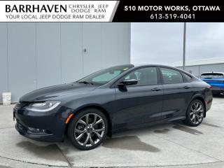 Just IN... Chrysler 200S AWD Alloy Edition with Ultra Low KMs. Some of the Many Feature Options included in the Trim Package are 3.6L Pentastar VVT V6 engine, 9speed automatic transmission, Leather Interior, 19inch Hyper Black aluminum wheels, AWD, 8.4inch touchscreen, Navigation, ParkView Rear BackUp Camera, Heated front seat, Heated steering wheel, Ventilated front seats, Remote engine Start, Power 8way adjustable driver seat including Power 4way driver lumbar adjust, 6way power passenger adjuster seat, A/C with dualzone automatic temperature control, SiriusXM satellite radio & More. The Chrysler includes a Clean Car-Proof Report Free of any Insurance or Collison Claims. The Chrysler has undergone a Complete Detail Cleaning and is all ready for YOU. Nobody deals like Barrhaven Jeep Dodge Ram, come and see us today and we will show you why!!
