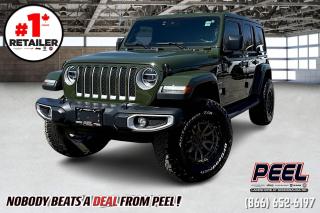 2022 Jeep Wrangler 4 Door Sahara 4X4 | 2.0L I-4 Turbo | LOADED | Dual Top Group w/ Black Premium Sunrider Soft Top | 35" Tires on 17" Fuel Rebel Wheels | Dark Saddle Brown Interior | Heated Leather Seats | Safety Group | Advanced Safety Group | LED Lighting Group | Heated Steering Wheel | Remote Start | Uconnect 4C 8.4" Touchscreen Display w/ Navigation | Apple CarPlay & Android Auto | Alpine Premium Audio System | Adaptive Cruise Control | Forward Collision Warning | Blind Spot Monitoring | Parking Sensors | Automatic High Beam | Body Colour Hard Top | Body Colour Fenders

One Owner Clean Carfax

Embrace the ultimate adventure in the 2022 Jeep Wrangler 4 Door Sahara 4X4, boasting a powerful 2.0L I-4 Turbo engine ready to conquer any terrain. Dressed to impress with 35" Tires mounted on striking 17" Fuel Rebel Wheels, this beast commands attention wherever it roams. Slip into luxury with the Dark Saddle Brown Interior, featuring sumptuous Heated Leather Seats and a Heated Steering Wheel to keep you cozy on chilly excursions. Safety takes center stage with the Safety Group and Advanced Safety Group, offering peace of mind with features like Adaptive Cruise Control, Forward Collision Warning, Blind Spot Monitoring, and Parking Sensors. Stay connected and entertained with the Uconnect 4C 8.4" Touchscreen Display with Navigation, Apple CarPlay & Android Auto compatibility, and an Alpine Premium Audio System. With the Dual Top Group including a Black Premium Sunrider Soft Top, versatility meets style, ensuring youre ready for any weather conditions. Get ready to elevate your off-road experience in this fully loaded Wrangler Sahara.
______________________________________________________

Engage & Explore with Peel Chrysler: Whether youre inquiring about our latest offers or seeking guidance, 1-866-652-6197 connects you directly. Dive deeper online or connect with our team to navigate your automotive journey seamlessly.

WE TAKE ALL TRADES & CREDIT. WE SHIP ANYWHERE IN CANADA! OUR TEAM IS READY TO SERVE YOU 7 DAYS! COME SEE WHY NOBODY BEATS A DEAL FROM PEEL! Your Source for ALL make and models used cars and trucks
______________________________________________________

*FREE CarFax (click the link above to check it out at no cost to you!)*

*FULLY CERTIFIED! (Have you seen some of these other dealers stating in their advertisements that certification is an additional fee? NOT HERE! Our certification is already included in our low sale prices to save you more!)

______________________________________________________

Peel Chrysler  A Trusted Destination: Based in Port Credit, Ontario, we proudly serve customers from all corners of Ontario and Canada including Toronto, Oakville, North York, Richmond Hill, Ajax, Hamilton, Niagara Falls, Brampton, Thornhill, Scarborough, Vaughan, London, Windsor, Cambridge, Kitchener, Waterloo, Brantford, Sarnia, Pickering, Huntsville, Milton, Woodbridge, Maple, Aurora, Newmarket, Orangeville, Georgetown, Stouffville, Markham, North Bay, Sudbury, Barrie, Sault Ste. Marie, Parry Sound, Bracebridge, Gravenhurst, Oshawa, Ajax, Kingston, Innisfil and surrounding areas. On our website www.peelchrysler.com, you will find a vast selection of new vehicles including the new and used Ram 1500, 2500 and 3500. Chrysler Grand Caravan, Chrysler Pacifica, Jeep Cherokee, Wrangler and more. All vehicles are priced to sell. We deliver throughout Canada. website or call us 1-866-652-6197. 

Your Journey, Our Commitment: Beyond the transaction, Peel Chrysler prioritizes your satisfaction. While many of our pre-owned vehicles come equipped with two keys, variations might occur based on trade-ins. Regardless, our commitment to quality and service remains steadfast. Experience unmatched convenience with our nationwide delivery options. All advertised prices are for cash sale only. Optional Finance and Lease terms are available. A Loan Processing Fee of $499 may apply to facilitate selected Finance or Lease options. If opting to trade an encumbered vehicle towards a purchase and require Peel Chrysler to facilitate a lien payout on your behalf, a Lien Payout Fee of $299 may apply. Contact us for details. Peel Chrysler Pre-Owned Vehicles come standard with only one key.