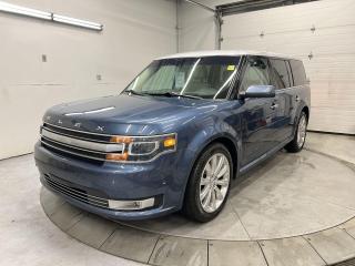 ONLY 59,800 KMS!! STUNNING BLUE 7-PASSENGER V6 LIMITED ALL-WHEEL DRIVE W/ 301A PACKAGE! Heated/cooled leather seats, heated steering, navigation, blind spot monitor, rear cross-traffic alert, active park assist, pre-collision system, remote start, backup camera w/ rear park sensors, premium 20-inch alloys, power seats w/ driver memory, Apple CarPlay/Android Auto, premium Sony audio, rain-sensing wipers, power liftgate, dual-zone climate control w/ rear a/c, ambient lighting, full power group incl. power adjustable pedals & steering column, keyless entry w/ push start, automatic headlights, auto-dimming rearview mirror, garage door opener, Bluetooth and more! This vehicle just landed and is awaiting a full detail and photo shoot. Contact us and book your road test today!