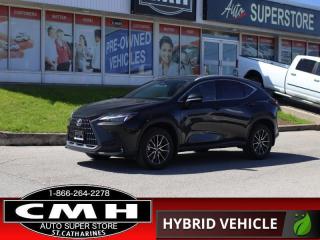 <b>VEHICLE IS PERFECT !! HYBRID AWD !! REAR CAMERA, PARK SENSORS, ADAPTIVE CRUISE CONTROL, COLLISION SENSORS, BLIND SPOT, SUNROOF, RED LEATHER, POWER SEATS W/ DRIVER MEMORY, COOLED/HEATED SEATS, HEATED STEERING WHEEL, POWER LIFTGATE, 18-INCH ALLOY WHEELS</b><br>  <br>CMH certifies that all vehicles meet DOUBLE the Ministry standards for Brakes and Tires<br><br> <br>    This  2024 Lexus NX is for sale today. <br> <br>The Lexus NX is a bold, expertly crafted take on the luxury compact SUV. The brilliant engineering of the NX gives it a satisfying blend of performance and fuel efficiency. One look is all it takes to understand that Lexus NX is a different kind of luxury SUV. From its diamond-shaped exterior to the supple layers of leather that cloak the interior, this 2024 Lexus NX brings seemingly incompatible concepts and elements into a harmonious whole. This  SUV has 16,968 kms. Its  black in colour  . It has an automatic transmission and is powered by a  240HP 2.5L 4 Cylinder Engine. <br> <br>To apply right now for financing use this link : <a href=https://www.cmhniagara.com/financing/ target=_blank>https://www.cmhniagara.com/financing/</a><br><br> <br/><br>Trade-ins are welcome! Financing available OAC ! Price INCLUDES a valid safety certificate! Price INCLUDES a 60-day limited warranty on all vehicles except classic or vintage cars. CMH is a Full Disclosure dealer with no hidden fees. We are a family-owned and operated business for over 30 years! o~o