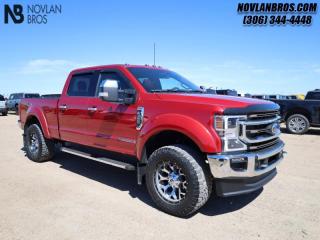<b>Heated Seats, Diesel Engine, Sunroof, Navigation, Leather Interior!</b><br> <br> Check out our great inventory of pre-owned vehicles at Novlan Brothers!<br> <br>   This Ford F-350 boasts a quiet cabin, a compliant ride, and incredible capability. This  2022 Ford F-350 Super Duty is fresh on our lot in Paradise Hill. <br> <br>The most capable truck for work or play, this heavy-duty Ford F-350 never stops moving forward and gives you the power you need, the features you want, and the style you crave! With high-strength, military-grade aluminum construction, this F-350 Super Duty cuts the weight without sacrificing toughness. The interior design is first class, with simple to read text, easy to push buttons and plenty of outward visibility. This truck is strong, extremely comfortable and ready for anything. This  sought after diesel Crew Cab 4X4 pickup  has 159,637 kms. Its  rapid red metallic tinted clearcoat in colour  . It has a 10 speed automatic transmission and is powered by a  475HP 6.7L 8 Cylinder Engine.  <br> <br> Our F-350 Super Dutys trim level is King Ranch. Upgrading to this premium F-350 King Ranch is a great choice as it comes fully loaded with unique aluminum wheels, exclusive Kingsville brown leather seats that are heated and cooled, a premium Bang & Olufsen audio system with SiriusXM radio, painted exterior accents with a built-in rear bumper step, a Class V trailer hitch and power extendable trailer style mirrors. This impressive truck also includes a colour touchscreen with built-in navigation, SYNC 4, Apple CarPlay and Android Auto, illuminated side running boards, power front seats and heated rear seats, a useful driver door keypad, Ford Co-Pilot360 with a 360 degree camera and rear parking sensors, blind spot detection, lane departure waring, automatic emergency braking and genuine wood trim, a leather heated steering wheel, dual zone climate control, smart device remote engine start, power adjustable pedals plus so much more! This vehicle has been upgraded with the following features: Heated Seats, Diesel Engine, Sunroof, Navigation, Leather Interior, Traction Control, Rear View Camera. <br> To view the original window sticker for this vehicle view this <a href=http://www.windowsticker.forddirect.com/windowsticker.pdf?vin=1FT8W3BT7NEC52302 target=_blank>http://www.windowsticker.forddirect.com/windowsticker.pdf?vin=1FT8W3BT7NEC52302</a>. <br/><br> <br>To apply right now for financing use this link : <a href=http://novlanbros.com/credit/ target=_blank>http://novlanbros.com/credit/</a><br><br> <br/><br>The Novlan family is owned and operated by a third generation and committed to the values inherent from our humble beginnings.<br> Come by and check out our fleet of 30+ used cars and trucks and 50+ new cars and trucks for sale in Paradise Hill.  o~o