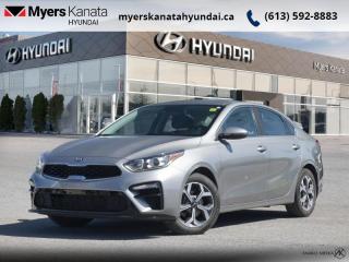 <b>Low Mileage, Wireless Charging,  Blind Spot Monitoring,  Lane Keep Assist,  Forward Collision Mitigation,  Heated Seats!</b><br> <br>    For a compact sports sedan, this Kia Forte has a generously spacious interior, offering the versatility and practicality of a much larger vehicle, while retaining its good looks and excellent value. This  2021 Kia Forte is fresh on our lot in Kanata. <br> <br>Very reminiscent of the flagship Stinger, this Kia Forte has the good looks to match its outstanding performance capabilities. With a spacious interior seldom found in a compact sedan, this Forte offers affordable practicality for a vibrant and active family. Further complementing the quality of this vehicle is the excellent fit and finish, both inside and out, allowing for a solid feeling regardless of the road surface or condition.This low mileage  sedan has just 34,459 kms. Its  silver in colour  . It has an automatic transmission and is powered by a  147HP 2.0L 4 Cylinder Engine. <br> <br> Our Fortes trim level is EX. Loaded with excellent features, this Forte EX is equipped with wireless charging, blind spot monitoring with rear cross traffic alert, aluminum wheels, side mirror turn signals, and black chrome exterior styling. Additional features include lane keep assistance, driver attention alerts, forward collision avoidance assistance, heated front seats and steering wheel, a leather wrapped steering wheel and shift knob, plus steering wheel audio controls, remote keyless entry and heated mirrors. Infotainment is provided by an impressive system complete with an 8 inch display, Apple CarPlay, Android Auto, Bluetooth streaming audio and USB inputs. This vehicle has been upgraded with the following features: Wireless Charging,  Blind Spot Monitoring,  Lane Keep Assist,  Forward Collision Mitigation,  Heated Seats,  Heated Steering Wheel,  Apple Carplay. <br> <br>To apply right now for financing use this link : <a href=https://www.myerskanatahyundai.com/finance/ target=_blank>https://www.myerskanatahyundai.com/finance/</a><br><br> <br/><br> Buy this vehicle now for the lowest weekly payment of <b>$70.46</b> with $0 down for 96 months @ 8.99% APR O.A.C. ( Plus applicable taxes -  and licensing fees   ).  See dealer for details. <br> <br>Smart buyers buy at Myers where all cars come Myers Certified including a 1 year tire and road hazard warranty (some conditions apply, see dealer for full details.)<br> <br>This vehicle is located at Myers Kanata Hyundai 400-2500 Palladium Dr Kanata, Ontario.<br>*LIFETIME ENGINE TRANSMISSION WARRANTY NOT AVAILABLE ON VEHICLES WITH KMS EXCEEDING 140,000KM, VEHICLES 8 YEARS & OLDER, OR HIGHLINE BRAND VEHICLE(eg. BMW, INFINITI. CADILLAC, LEXUS...)<br> Come by and check out our fleet of 30+ used cars and trucks and 40+ new cars and trucks for sale in Kanata.  o~o