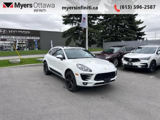 Compare at $27226 - Our Price is just $26433! <br> <br>   Thanks for looking. This  2015 Porsche Macan is for sale today in Ottawa. <br> <br>The new 2015 Porsche Macan comes packed with the speed, handling and engaging driving character one would rightfully expect from the maker. It has its own engines, suspension design and, of course, styling. Furthermore, Porsche has engineered it to drive more like a rear-wheel-drive performance car than most premium-brand crossovers. This  wagon has 150,923 kms. Its  white in colour  . It has an automatic transmission and is powered by a  340HP 3.0L V6 Cylinder Engine.  <br> <br>To apply right now for financing use this link : <a href=https://www.myersinfiniti.ca/finance/ target=_blank>https://www.myersinfiniti.ca/finance/</a><br><br> <br/><br> Buy this vehicle now for the lowest bi-weekly payment of <b>$450.39</b> with $0 down for 36 months @ 11.00% APR O.A.C. ( taxes included, and licensing fees   ).  See dealer for details. <br> <br>*LIFETIME ENGINE TRANSMISSION WARRANTY NOT AVAILABLE ON VEHICLES WITH KMS EXCEEDING 140,000KM, VEHICLES 8 YEARS & OLDER, OR HIGHLINE BRAND VEHICLE(eg. BMW, INFINITI. CADILLAC, LEXUS...)<br> Come by and check out our fleet of 40+ used cars and trucks and 90+ new cars and trucks for sale in Ottawa.  o~o
