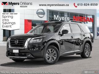 <b>Off-Road Package,  Sunroof,  Navigation,  Synthetic Leather Seats,  Apple CarPlay!</b><br> <br> <br> <br>  After a hard day on the trail or hauling family, the interior of this 2024 Nissan feels like a sanctuary. <br> <br>With all the latest safety features, all the latest innovations for capability, and all the latest connectivity and style features you could want, this 2024 Nissan Pathfinder is ready for every adventure. Whether its the urban cityscape, or the backcountry trail, this 2024Pathfinder was designed to tackle it with grace. If you have an active family, they deserve all the comfort, style, and capability of the 2024 Nissan Pathfinder.<br> <br> This super black SUV  has an automatic transmission and is powered by a  284HP 3.5L V6 Cylinder Engine.<br> <br> Our Pathfinders trim level is Rock Creek. Built to take on the rugged outdoors and brave through the most unforgiving of terrains, this Pathfinder Rock Creek edition is loaded with beefy off-road suspension, locking wheel hubs, and unique exterior off-road body styling. Also standard include heated synthetic leather trimmed seats, driver memory settings, and a 120V outlet to this incredible SUV. This family hauler is ready for the city or the trail with modern features such as NissanConnect with navigation, touchscreen, and voice command, Apple CarPlay and Android Auto, paddle shifters, Class III towing equipment with hitch sway control, automatic locking hubs, alloy wheels, automatic LED headlamps, and fog lamps. Keep your family safe and comfortable with a heated leather steering wheel, a dual row sunroof, a proximity key with proximity cargo access, smart device remote start, power liftgate, collision mitigation, lane keep assist, blind spot intervention, front and rear parking sensors, and a 360-degree camera. This vehicle has been upgraded with the following features: Off-road Package,  Sunroof,  Navigation,  Synthetic Leather Seats,  Apple Carplay,  Android Auto,  Power Liftgate. <br><br> <br/>    6.49% financing for 84 months. <br> Payments from <b>$839.34</b> monthly with $0 down for 84 months @ 6.49% APR O.A.C. ( Plus applicable taxes -  $621 Administration fee included. Licensing not included.    ).  Incentives expire 2024-05-31.  See dealer for details. <br> <br> <br>LEASING:<br><br>Estimated Lease Payment: $773/m <br>Payment based on 3.99% lease financing for 39 months with $0 down payment on approved credit. Total obligation $30,148. Mileage allowance of 20,000 KM/year. Offer expires 2024-05-31.<br><br><br>We are proud to regularly serve our clients and ready to help you find the right car that fits your needs, your wants, and your budget.And, of course, were always happy to answer any of your questions.Proudly supporting Ottawa, Orleans, Vanier, Barrhaven, Kanata, Nepean, Stittsville, Carp, Dunrobin, Kemptville, Westboro, Cumberland, Rockland, Embrun , Casselman , Limoges, Crysler and beyond! Call us at (613) 824-8550 or use the Get More Info button for more information. Please see dealer for details. The vehicle may not be exactly as shown. The selling price includes all fees, licensing & taxes are extra. OMVIC licensed.Find out why Myers Orleans Nissan is Ottawas number one rated Nissan dealership for customer satisfaction! We take pride in offering our clients exceptional bilingual customer service throughout our sales, service and parts departments. Located just off highway 174 at the Jean DÀrc exit, in the Orleans Auto Mall, we have a huge selection of New vehicles and our professional team will help you find the Nissan that fits both your lifestyle and budget. And if we dont have it here, we will find it or you! Visit or call us today.<br> Come by and check out our fleet of 50+ used cars and trucks and 120+ new cars and trucks for sale in Orleans.  o~o