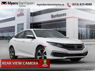 <b>Heated Seats,  Apple CarPlay,  Android Auto,  Lane Keep Assist,  Collision Mitigation!</b><br> <br>  Compare at $22878 - Our Live Market Price is just $21998! <br> <br>   The sporty design is perfectly complemented by its powerful, yet efficient engine, while its striking interior is designed with both comfort and safety in mind. This  2019 Honda Civic Sedan is fresh on our lot in Ottawa. <br> <br>With harmonious power, excellent handling capability, plus its engaging driving dynamic, this 2019 Honda Civic is a highly compelling choice in the eco-friendly compact car segment. Regardless of your style preference or driving habits, this impressive Honda Civic will perfectly suit your wants and needs. The Civic offers the right amount of cargo space, an aggressive exterior design with sporty and sleek body lines, plus a comfortable and ergonomic interior layout that works well with all family sizes. This Civic easily makes a bold statement without saying a word! This  sedan has 85,638 kms. Its  white in colour  . It has an automatic transmission and is powered by a  158HP 2.0L 4 Cylinder Engine.  It may have some remaining factory warranty, please check with dealer for details. <br> <br> Our Civic Sedans trim level is LX. This LX Civic still packs a lot of features for an incredible value with driver assistance technology like collision mitigation with forward collision warning, lane keep assist with road departure mitigation, adaptive cruise control, straight driving assist for slopes, and automatic highbeams you normally only expect with a higher price. The interior is as comfy and advanced as you need with heated front seats, remote keyless entry, Apple CarPlay, Android Auto, Bluetooth, Siri EyesFree, WiFi tethering, steering wheel with cruise and audio controls, multi-angle rearview camera, 7 inch driver information display, and automatic climate control. The exterior has some great style with a refreshed grille, independent suspension, heated power side mirrors, and LED taillamps. This vehicle has been upgraded with the following features: Heated Seats,  Apple Carplay,  Android Auto,  Lane Keep Assist,  Collision Mitigation,  Bluetooth,  Siri Eyesfree. <br> <br>To apply right now for financing use this link : <a href=https://www.myersbarrhaventoyota.ca/quick-approval/ target=_blank>https://www.myersbarrhaventoyota.ca/quick-approval/</a><br><br> <br/><br> Buy this vehicle now for the lowest bi-weekly payment of <b>$168.24</b> with $0 down for 84 months @ 9.99% APR O.A.C. ( Plus applicable taxes -  Plus applicable fees   ).  See dealer for details. <br> <br>At Myers Barrhaven Toyota we pride ourselves in offering highly desirable pre-owned vehicles. We truly hand pick all our vehicles to offer only the best vehicles to our customers. No two used cars are alike, this is why we have our trained Toyota technicians highly scrutinize all our trade ins and purchases to ensure we can put the Myers seal of approval. Every year we evaluate 1000s of vehicles and only 10-15% meet the Myers Barrhaven Toyota standards. At the end of the day we have mutual interest in selling only the best as we back all our pre-owned vehicles with the Myers *LIFETIME ENGINE TRANSMISSION warranty. Thats right *LIFETIME ENGINE TRANSMISSION warranty, were in this together! If we dont have what youre looking for not to worry, our experienced buyer can help you find the car of your dreams! Ever heard of getting top dollar for your trade but not really sure if you were? Here we leave nothing to chance, every trade-in we appraise goes up onto a live online auction and we get buyers coast to coast and in the USA trying to bid for your trade. This means we simultaneously expose your car to 1000s of buyers to get you top trade in value. <br>We service all makes and models in our new state of the art facility where you can enjoy the convenience of our onsite restaurant, service loaners, shuttle van, free Wi-Fi, Enterprise Rent-A-Car, on-site tire storage and complementary drink. Come see why many Toyota owners are making the switch to Myers Barrhaven Toyota. <br>*LIFETIME ENGINE TRANSMISSION WARRANTY NOT AVAILABLE ON VEHICLES WITH KMS EXCEEDING 140,000KM, VEHICLES 8 YEARS & OLDER, OR HIGHLINE BRAND VEHICLE(eg. BMW, INFINITI. CADILLAC, LEXUS...) o~o
