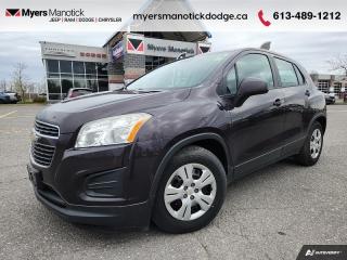 <b>Bluetooth,  OnStar,  Steering Wheel Controls,  Air Conditioning,  Cruise Control!</b><br> <br>  Compare at $13277 - Our Price is just $12890! <br> <br>   Looking for an SUV but want great gas mileage? The Chevy Trax could be the answer. This  2015 Chevrolet Trax is fresh on our lot in Manotick. <br> <br>The 2015 Chevrolet Trax is a fun to drive small crossover SUV that gives you the space you need and city-friendly handling you need. It has a raised ride height that gives you better visibility and great fuel economy that helps you keep more money in your pocket every time you fill up. The Trax is loaded with the latest technology features and bound for great memories. This  SUV has 105,512 kms. Its  gray in colour  . It has an automatic transmission and is powered by a  138HP 1.4L 4 Cylinder Engine.  This vehicle has been upgraded with the following features: Bluetooth,  Onstar,  Steering Wheel Controls,  Air Conditioning,  Cruise Control. <br> <br>To apply right now for financing use this link : <a href=https://CreditOnline.dealertrack.ca/Web/Default.aspx?Token=3206df1a-492e-4453-9f18-918b5245c510&Lang=en target=_blank>https://CreditOnline.dealertrack.ca/Web/Default.aspx?Token=3206df1a-492e-4453-9f18-918b5245c510&Lang=en</a><br><br> <br/><br> Buy this vehicle now for the lowest weekly payment of <b>$64.49</b> with $0 down for 60 months @ 10.99% APR O.A.C. ( Plus applicable taxes -  and licensing fees   ).  See dealer for details. <br> <br>If youre looking for a Dodge, Ram, Jeep, and Chrysler dealership in Ottawa that always goes above and beyond for you, visit Myers Manotick Dodge today! Were more than just great cars. We provide the kind of world-class Dodge service experience near Kanata that will make you a Myers customer for life. And with fabulous perks like extended service hours, our 30-day tire price guarantee, the Myers No Charge Engine/Transmission for Life program, and complimentary shuttle service, its no wonder were a top choice for drivers everywhere. Get more with Myers! <br>*LIFETIME ENGINE TRANSMISSION WARRANTY NOT AVAILABLE ON VEHICLES WITH KMS EXCEEDING 140,000KM, VEHICLES 8 YEARS & OLDER, OR HIGHLINE BRAND VEHICLE(eg. BMW, INFINITI. CADILLAC, LEXUS...)<br> Come by and check out our fleet of 40+ used cars and trucks and 100+ new cars and trucks for sale in Manotick.  o~o