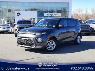 New Price! Gray 2020 Kia Soul EX Apple Carplay | Android Auto | Sirus XM FWD IVT 2.0L I4 MPI DOHC 16V LEV3-SULEV30 147hp Bridgewater Volkswagen, Located in Bridgewater Nova Scotia.4-Wheel Disc Brakes, ABS brakes, Air Conditioning, Alloy wheels, AM/FM Radio, Apple CarPlay & Android Auto, Brake assist, Bumpers: body-colour, Delay-off headlights, Driver door bin, Driver vanity mirror, Dual front impact airbags, Dual front side impact airbags, Electronic Stability Control, Exterior Parking Camera Rear, Front anti-roll bar, Front Bucket Seats, Front fog lights, Front reading lights, Front wheel independent suspension, Fully automatic headlights, Heated door mirrors, Heated front seats, Heated steering wheel, Illuminated entry, Leather Shift Knob, Leather steering wheel, Low tire pressure warning, Occupant sensing airbag, Outside temperature display, Overhead airbag, Overhead console, Panic alarm, Passenger door bin, Passenger vanity mirror, Power door mirrors, Power steering, Power windows, Rear window defroster, Rear window wiper, Remote keyless entry, Speed control, Speed-sensing steering, Split folding rear seat, Steering wheel mounted audio controls, Tachometer, Telescoping steering wheel, Tilt steering wheel, Traction control, Trip computer, Turn signal indicator mirrors, Variably intermittent wipers.Certification Program Details: 150 Points Inspection Fresh Oil Change Free Carfax Full Detail 2 years MVI Full Tank of Gas The 150+ point inspection includes: Engine Instrumentation Interior components Pre-test drive inspections The test drive Service bay inspection Appearance Final inspection