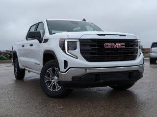 <br> <br> Astoundingly advanced and exceedingly premium, this 2024 GMC Sierra 1500 is designed for pickup excellence. <br> <br>This 2024 GMC Sierra 1500 stands out in the midsize pickup truck segment, with bold proportions that create a commanding stance on and off road. Next level comfort and technology is paired with its outstanding performance and capability. Inside, the Sierra 1500 supports you through rough terrain with expertly designed seats and robust suspension. This amazing 2024 Sierra 1500 is ready for whatever.<br> <br> This summit white Crew Cab 4X4 pickup has an automatic transmission and is powered by a 355HP 5.3L 8 Cylinder Engine.<br> <br> Our Sierra 1500s trim level is Pro. This GMC Sierra 1500 Pro comes with some excellent features such as a 7 inch touchscreen display with Apple CarPlay and Android Auto, wireless streaming audio, cruise control and easy to clean rubber floors. Additionally, this pickup truck also comes with a locking tailgate, a rear vision camera, StabiliTrak, air conditioning and teen driver technology.<br><br> <br/><br>Contact our Sales Department today by: <br><br>Phone: 1 (306) 882-2691 <br><br>Text: 1-306-800-5376 <br><br>- Want to trade your vehicle? Make the drive and well have it professionally appraised, for FREE! <br><br>- Financing available! Onsite credit specialists on hand to serve you! <br><br>- Apply online for financing! <br><br>- Professional, courteous, and friendly staff are ready to help you get into your dream ride! <br><br>- Call today to book your test drive! <br><br>- HUGE selection of new GMC, Buick and Chevy Vehicles! <br><br>- Fully equipped service shop with GM certified technicians <br><br>- Full Service Quick Lube Bay! Drive up. Drive in. Drive out! <br><br>- Best Oil Change in Saskatchewan! <br><br>- Oil changes for all makes and models including GMC, Buick, Chevrolet, Ford, Dodge, Ram, Kia, Toyota, Hyundai, Honda, Chrysler, Jeep, Audi, BMW, and more! <br><br>- Rosetowns ONLY Quick Lube Oil Change! <br><br>- 24/7 Touchless car wash <br><br>- Fully stocked parts department featuring a large line of in-stock winter tires! <br> <br><br><br>Rosetown Mainline Motor Products, also known as Mainline Motors is the ORIGINAL King Of Trucks, featuring Chevy Silverado, GMC Sierra, Buick Enclave, Chevy Traverse, Chevy Equinox, Chevy Cruze, GMC Acadia, GMC Terrain, and pre-owned Chevy, GMC, Buick, Ford, Dodge, Ram, and more, proudly serving Saskatchewan. As part of the Mainline Automotive Group of Dealerships in Western Canada, we are also committed to servicing customers anywhere in Western Canada! We have a huge selection of cars, trucks, and crossover SUVs, so if youre looking for your next new GMC, Buick, Chevrolet or any brand on a used vehicle, dont hesitate to contact us online, give us a call at 1 (306) 882-2691 or swing by our dealership at 506 Hyw 7 W in Rosetown, Saskatchewan. We look forward to getting you rolling in your next new or used vehicle! <br> <br><br><br>* Vehicles may not be exactly as shown. Contact dealer for specific model photos. Pricing and availability subject to change. All pricing is cash price including fees. Taxes to be paid by the purchaser. While great effort is made to ensure the accuracy of the information on this site, errors do occur so please verify information with a customer service rep. This is easily done by calling us at 1 (306) 882-2691 or by visiting us at the dealership. <br><br> Come by and check out our fleet of 50+ used cars and trucks and 140+ new cars and trucks for sale in Rosetown. o~o