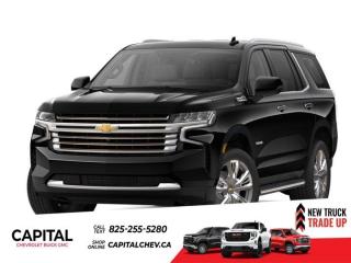 This Chevrolet Tahoe delivers a Turbocharged Diesel I6 3.0/ engine powering this Automatic transmission. ENGINE, DURAMAX 3.0L TURBO-DIESEL I6 (277 hp [206.6 kW] @ 3750 rpm, 460 lb-ft of torque [623.7 N-m] @ 1500 rpm), Wireless charging, Wireless Apple CarPlay/Wireless Android Auto.*This Chevrolet Tahoe Comes Equipped with These Options *Wipers, front intermittent, Rainsense, Wiper, rear intermittent with washer, Windshield, solar absorbing, Windows, power with rear Express-Down, Window, power with front passenger Express-Up/Down, Window, power with driver Express-Up/Down, Wi-Fi Hotspot capable (Terms and limitations apply. See onstar.ca or dealer for details.), Wheels, 22 x 9 (55.9 cm x 22.9 cm) Sterling Silver premium painted with chrome inserts (Includes (SFE) wheel locks, LPO.), Wheel, full-size spare, 17 (43.2 cm), Warning tones headlamp on, driver and right-front passenger seat belt unfasten and turn signal on.* Stop By Today *For a must-own Chevrolet Tahoe come see us at Capital Chevrolet Buick GMC Inc., 13103 Lake Fraser Drive SE, Calgary, AB T2J 3H5. Just minutes away!