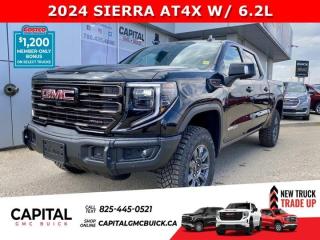 This 2024 SIERRA 1500 AT4X is loaded and powered by a powerful 6.2L engine! Equipped with MASSAGING SEATS, adaptive cruise control, DSSV SHOCKS, sunroof, rear sliding power window, Remote Start, BOSE audio speakers, MASSIVE 3 Factory Lift-Kit, Heated and Cooled Seats, Heads-Up Display, 360 CAM, Rear Streaming Camera Mirror, and much more! CALL NOW... LIMITED PRODUCTIONAsk for the Internet Department for more information or book your test drive today! Text 365-601-8318 for fast answers at your fingertips!AMVIC Licensed Dealer - Licence Number B1044900Disclaimer: All prices are plus taxes and include all cash credits and loyalties. See dealer for details. AMVIC Licensed Dealer # B1044900