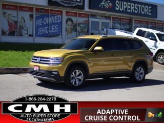<b>UNIQUE COLOR !! REAR CAMERA, BLIND SPOT DETECTION, CROSS TRAFFIC ALERT, COLLISION SENSORS, ADAPTIVE CRUISE CONTROL, START-STOP, APPLE CARPLAY, ANDROID AUTO, LEATHER, POWER DRIVER SEAT, HEATED SEATS, HEATED STEERING WHEEL, REMOTE START, 18-INCH ALLOYS<br></b><br>      This  2018 Volkswagen Atlas is for sale today. <br> <br>Big families need a big SUV. Introducing the Volkswagen Atlas, large enough to handle everything from the daily car pool to a weekend adventure. It comes standard with seven seats and a third row kids will love to sit in. Not to mention enough technology and amenities to help keep everyone happy. Lifes as big as you make it. This  SUV has 128,260 kms. Its  yellow in colour  . It has an automatic transmission and is powered by a  235HP 2.0L 4 Cylinder Engine. <br> <br> Our Atlass trim level is Comfortline. Upgrade to the Comfortline for some extra features and comfort. It comes with 7 seats, aluminum wheels, app-connect smartphone integration with Bluetooth, multi-collision braking, blind spot detection, remote start, 3-zone automatic climate control, an 8-inch touchscreen radio with a CD player, an SD card slot, and 8 speaker audio, a rearview camera, and more. This vehicle has been upgraded with the following features: Back Up Camera, Blind Spot Sensor, Laser Cruise, Forward Crash Sensor, Leather Seats, Drivers Power Seat, Heated Rear Seats. <br> <br>To apply right now for financing use this link : <a href=https://www.cmhniagara.com/financing/ target=_blank>https://www.cmhniagara.com/financing/</a><br><br> <br/><br>Trade-ins are welcome! Financing available OAC ! Price INCLUDES a valid safety certificate! Price INCLUDES a 60-day limited warranty on all vehicles except classic or vintage cars. CMH is a Full Disclosure dealer with no hidden fees. We are a family-owned and operated business for over 30 years! o~o