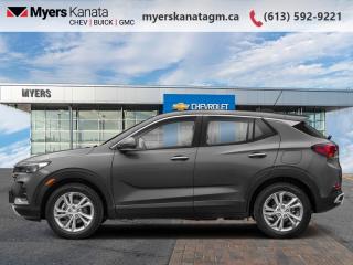 <b>Low Mileage, Synthetic Leather,  Chrome Exterior Accent,  Leather Steering Wheel,  Alloy Wheels,  Fog Lamps!</b><br> <br>     This  2021 Buick Encore GX is for sale today in Kanata. <br> <br>With a fresh new look, a imrpessive drivetrain, and a good list of new standard features, this all new 2021 Buick Encore GX is more than just a compact SUV. The exterior styling is fresh and unique, while remaining classy and refined with awesome chrome accents, mouldings, and trim. The drivetrain provides a more engaging driving experience, while managing to be more fuel efficient. Lastly, the new features make this Buick Encore GX feel like a car youd expect in 2021, complete with all the connectivity you could imagine.This low mileage  SUV has just 37,040 kms. Its  satin steel metallic in colour  . It has an automatic transmission and is powered by a  155HP 1.3L 3 Cylinder Engine. <br> <br> Our Encore GXs trim level is Preferred. This Preferred Encore GX is dressed to impress. With leatherette seat trim, 4G WiFi, active noise control for a quiet ride, and keyless open and start you get to ride in modern comfort while amazing tech like the Buick Infotainment System with Apple CarPlay, Android Auto, Bluetooth, 8 inch touchscreen, and SiriusXM keep you entertained. Other amazing features include leather wrapped multifunction steering wheel, driver information centre, aluminum wheels, heated power side mirrors with turn signals, chrome strips on door handles, and accent color front and rear fascia. This vehicle has been upgraded with the following features: Synthetic Leather,  Chrome Exterior Accent,  Leather Steering Wheel,  Alloy Wheels,  Fog Lamps,  Remote Keyless Entry,  Android Auto. <br> <br>To apply right now for financing use this link : <a href=https://www.myerskanatagm.ca/finance/ target=_blank>https://www.myerskanatagm.ca/finance/</a><br><br> <br/><br>Price is plus HST and licence only.<br>Book a test drive today at myerskanatagm.ca<br>*LIFETIME ENGINE TRANSMISSION WARRANTY NOT AVAILABLE ON VEHICLES WITH KMS EXCEEDING 140,000KM, VEHICLES 8 YEARS & OLDER, OR HIGHLINE BRAND VEHICLE(eg. BMW, INFINITI. CADILLAC, LEXUS...)<br> Come by and check out our fleet of 40+ used cars and trucks and 130+ new cars and trucks for sale in Kanata.  o~o