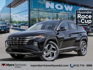 <b>Sunroof,  Cooled Seats,  Leather Seats,  Apple CarPlay,  Android Auto!</b><br> <br> <br> <br>  This 2024 Hyundai Tucson was built for modern adventure. <br> <br>This 2024 Hyundai Tucson Hybrid was made with eye for detail. From subtle surprises to bold design features, every part of this SUV is a treat. Stepping into the interior feels like a step right into the future with breathtaking technology and luxury that will make your smartphone jealous. Add on an intelligently capable chassis and drivetrain and you have the SUV of the future, ready for you today.<br> <br> This ash black SUV  has an automatic transmission and is powered by a  226HP 1.6L 4 Cylinder Engine.<br> <br> Our Tucson Hybrids trim level is Ultimate. Taking things a step further, this Tucson Hybrid with the Ultimate trim adds memory settings for front seat positions, voice-activated dual-zone climate control and an aerial view camera system, and also includes an automatic full-time all-wheel drive system, an express open/close glass sunroof with a power sunshade, heated and ventilated leather seats with 8-way power adjustment and 2-way lumbar support, a heated leather-wrapped steering wheel, proximity keyless entry with remote start, a power-operated smart rear liftgate with proximity cargo access, and a 10.25-inch infotainment screen bundled with Apple CarPlay and Android Auto, onboard navigation with voice-activation, and a premium 8-speaker Bose audio system. Road safety is taken care of, thanks to adaptive cruise control, blind spot detection, lane keeping assist, lane departure warning, forward collision avoidance with pedestrian & cyclist detection, rear collision mitigation, driver monitoring alert, rear parking sensors, LED headlights with automatic high beams, and a rear view camera system. This vehicle has been upgraded with the following features: Sunroof,  Cooled Seats,  Leather Seats,  Apple Carplay,  Android Auto,  Premium Audio,  Navigation. <br><br> <br/> See dealer for details. <br> <br><br> Come by and check out our fleet of 30+ used cars and trucks and 90+ new cars and trucks for sale in Ottawa.  o~o