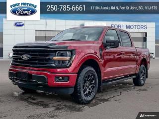 <b>FX4 Off-Road Package, XLT Black Appearance Package, 18 Aluminum Wheels, Tow Package, Power Sliding Rear Window!</b><br> <br>   Thia 2024 F-150 is a truck that perfectly fits your needs for work, play, or even both. <br> <br>Just as you mould, strengthen and adapt to fit your lifestyle, the truck you own should do the same. The Ford F-150 puts productivity, practicality and reliability at the forefront, with a host of convenience and tech features as well as rock-solid build quality, ensuring that all of your day-to-day activities are a breeze. Theres one for the working warrior, the long hauler and the fanatic. No matter who you are and what you do with your truck, F-150 doesnt miss.<br> <br> This rapid red metallic tinted clearcoat Crew Cab 4X4 pickup   has a 10 speed automatic transmission and is powered by a  400HP 3.5L V6 Cylinder Engine.<br> <br> Our F-150s trim level is XLT. This XLT trim steps things up with running boards, dual-zone climate control and a 360 camera system, along with great standard features such as class IV tow equipment with trailer sway control, remote keyless entry, cargo box lighting, and a 12-inch infotainment screen powered by SYNC 4 featuring voice-activated navigation, SiriusXM satellite radio, Apple CarPlay, Android Auto and FordPass Connect 5G internet hotspot. Safety features also include blind spot detection, lane keep assist with lane departure warning, front and rear collision mitigation and automatic emergency braking. This vehicle has been upgraded with the following features: Fx4 Off-road Package, Xlt Black Appearance Package, 18 Aluminum Wheels, Tow Package, Power Sliding Rear Window, Power Folding Mirrors. <br><br> View the original window sticker for this vehicle with this url <b><a href=http://www.windowsticker.forddirect.com/windowsticker.pdf?vin=1FTFW3L87RKD70987 target=_blank>http://www.windowsticker.forddirect.com/windowsticker.pdf?vin=1FTFW3L87RKD70987</a></b>.<br> <br>To apply right now for financing use this link : <a href=https://www.fortmotors.ca/apply-for-credit/ target=_blank>https://www.fortmotors.ca/apply-for-credit/</a><br><br> <br/><br>Come down to Fort Motors and take it for a spin!<p><br> Come by and check out our fleet of 30+ used cars and trucks and 60+ new cars and trucks for sale in Fort St John.  o~o
