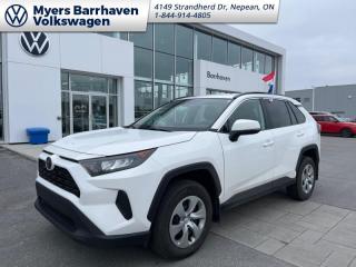 <b>Heated Seats,  Apple CarPlay,  Android Auto,  Blind Spot Monitoring,  Lane Keep Assist!</b><br> <br>    The RAV4 is here to help you realize your full potential in every moment. This  2021 Toyota RAV4 is fresh on our lot in Nepean. Former daily rental!<br> <br>Introducing the Toyota RAV4, a radical redesign of a storied legend. While the RAV4 is loaded with modern creature comforts, conveniences, and safety, this SUV is still true to its roots with incredible capability. Whether youre running errands in the city or exploring the countryside, the RAV4 empowers your ambitions and redefines what you can do. Make new and exciting memories in this ultra efficient Toyota RAV4 today! This  SUV has 78,796 kms. Its  super white in colour  . It has an automatic transmission and is powered by a  2.5L I4 16V PDI DOHC engine.  This unit has some remaining factory warranty for added peace of mind. <br> <br> Our RAV4s trim level is LE AWD. This all wheel drive RAV4 LE comes with some impressive features such as sport, ECO & normal driving modes, a 7 inch touchscreen with Entune Audio 3.0, Apple CarPlay, Android Auto, USB and aux inputs, heated front seats, remote keyless entry, steering wheel with audio controls and a rear view camera. Additional features includes LED headlights, heated power mirrors, Toyota Safety Sense 2.0, dynamic radar cruise control, automatic highbeam assist, blind spot monitoring with rear cross traffic alert, and lane keep assist with lane departure warning plus much more. This vehicle has been upgraded with the following features: Heated Seats,  Apple Carplay,  Android Auto,  Blind Spot Monitoring,  Lane Keep Assist,  Steering Wheel Audio Control,  Forward Collision Warning. <br> <br>To apply right now for financing use this link : <a href=https://www.barrhavenvw.ca/en/form/new/financing-request-step-1/44 target=_blank>https://www.barrhavenvw.ca/en/form/new/financing-request-step-1/44</a><br><br> <br/><br> Buy this vehicle now for the lowest bi-weekly payment of <b>$198.66</b> with $0 down for 96 months @ 7.99% APR O.A.C. ((Plus applicable taxes and fees - Some conditions apply to get approved at the mentioned rate)     ).  See dealer for details. <br> <br>We are your premier Volkswagen dealership in the region. If youre looking for a new Volkswagen or a car, check out Barrhaven Volkswagens new, pre-owned, and certified pre-owned Volkswagen inventories. We have the complete lineup of new Volkswagen vehicles in stock like the GTI, Golf R, Jetta, Tiguan, Atlas Cross Sport, Volkswagen ID.4 electric vehicle, and Atlas. If you cant find the Volkswagen model youre looking for in the colour that you want, feel free to contact us and well be happy to find it for you. If youre in the market for pre-owned cars, make sure you check out our inventory. If you see a car that you like, contact 844-914-4805 to schedule a test drive.<br> Come by and check out our fleet of 30+ used cars and trucks and 80+ new cars and trucks for sale in Nepean.  o~o