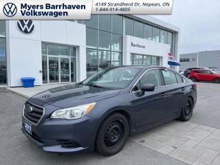<b>Bluetooth,  Heated Seats,  Rear View Camera,  SiriusXM!</b><br> <br>    The all new 2017 Subaru Legacy is ready to take on all comers in the midsize sedan segment, and it shows.  prostreetonline.com This  2017 Subaru Legacy is fresh on our lot in Nepean. <br> <br>The 2017 Subaru Legacy delivers on all the qualities for which Subaru has become famous: rock-solid reliability, superior dependability and excellent value for the money. But this family sedan is also designed to be more engaging, more comfortable and more confidence-inspiring than most. The superior engineering of the Legacy extends from the efficient performance of the engines to the class-leading driving dynamics. The safety systems, which have garnered top results for the Legacy in the past, have been enhanced for the new model year. To cap it off, the new Sport model features more dynamic styling inside and out, making this accomplished award-winner a more compelling proposition than ever before.This  sedan has 120,941 kms. Its  carbide grey in colour  . It has an automatic transmission and is powered by a  175HP 2.5L 4 Cylinder Engine.  <br> <br> Our Legacys trim level is 2.5i CVT. The true value of this sixth-generation version becomes more evident with every mile driven. This 2.5i Legacy comes standard with 175 horse power, seating capacity for up to 5 occupants, and 425L of cargo available. Heated front seats, Bluetooth mobile phone connectivity, 6.2 inch touch-screen audio system with SiriusXM Radio, Bluetooth streaming audio plus a rear-view camera come with this beautiful 2017 Legacy. This vehicle has been upgraded with the following features: Bluetooth,  Heated Seats,  Rear View Camera,  Siriusxm. <br> <br>To apply right now for financing use this link : <a href=https://www.barrhavenvw.ca/en/form/new/financing-request-step-1/44 target=_blank>https://www.barrhavenvw.ca/en/form/new/financing-request-step-1/44</a><br><br> <br/><br> Buy this vehicle now for the lowest bi-weekly payment of <b>$129.26</b> with $0 down for 84 months @ 7.99% APR O.A.C. ((Plus applicable taxes and fees - Some conditions apply to get approved at the mentioned rate)     ).  See dealer for details. <br> <br>We are your premier Volkswagen dealership in the region. If youre looking for a new Volkswagen or a car, check out Barrhaven Volkswagens new, pre-owned, and certified pre-owned Volkswagen inventories. We have the complete lineup of new Volkswagen vehicles in stock like the GTI, Golf R, Jetta, Tiguan, Atlas Cross Sport, Volkswagen ID.4 electric vehicle, and Atlas. If you cant find the Volkswagen model youre looking for in the colour that you want, feel free to contact us and well be happy to find it for you. If youre in the market for pre-owned cars, make sure you check out our inventory. If you see a car that you like, contact 844-914-4805 to schedule a test drive.<br> Come by and check out our fleet of 30+ used cars and trucks and 90+ new cars and trucks for sale in Nepean.  o~o