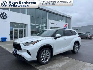 <b>Sunroof,  Leather Seats,  Navigation,  Power Liftgate,  Cooled Seats!</b><br> <br>    This Toyota Highlander is ready for your next family adventure with modern tech and a smooth comfortable ride. This  2022 Toyota Highlander is fresh on our lot in Nepean. <br> <br>With its sleek exterior style and sophisticated interior design, the Toyota Highlander is sure to help create memorable family adventures for years to come. Whether youre looking to get away or just get around town, youll find the Highlanders bold designs will not go unnoticed. The front grille expresses unparalleled confidence on any road, while its LED taillights and large alunimum wheels add a touch of sophistication allowing you to live your life to the fullest with every trip, no matter where youre headed.This  SUV has 39,571 kms. Its  wind chill pearl in colour  . It has an automatic transmission and is powered by a  3.5L V6 24V PDI DOHC engine. <br> <br> Our Highlanders trim level is Limited. Stepping up to this ultra luxurious Highlander Limited is an excellent decision as it comes fully loaded with leather heated and cooled seats, a power sunroof, wireless charging, unique aluminum wheels, a large 8 inch touchscreen thats paired with JBL Premium Audio, Apple CarPlay, Android Auto, Navigation and SiriusXM, LED headlights and fog lights, and split folding rear seats to make loading and unloading a breeze. Additional comfort and safety features include a power rear liftgate, tri-zone climate control, front and rear park assist, remote engine start, a heated steering wheel, Toyota Safety Sense 2.5 that is complete with lane departure warning with lane steering assist, foward collision warning, blind spot detection, hill-start assist plus much more. This vehicle has been upgraded with the following features: Sunroof,  Leather Seats,  Navigation,  Power Liftgate,  Cooled Seats,  Heated Seats,  Premium Audio. <br> <br>To apply right now for financing use this link : <a href=https://www.barrhavenvw.ca/en/form/new/financing-request-step-1/44 target=_blank>https://www.barrhavenvw.ca/en/form/new/financing-request-step-1/44</a><br><br> <br/><br> Buy this vehicle now for the lowest bi-weekly payment of <b>$328.29</b> with $0 down for 96 months @ 7.99% APR O.A.C. ((Plus applicable taxes and fees - Some conditions apply to get approved at the mentioned rate)     ).  See dealer for details. <br> <br>We are your premier Volkswagen dealership in the region. If youre looking for a new Volkswagen or a car, check out Barrhaven Volkswagens new, pre-owned, and certified pre-owned Volkswagen inventories. We have the complete lineup of new Volkswagen vehicles in stock like the GTI, Golf R, Jetta, Tiguan, Atlas Cross Sport, Volkswagen ID.4 electric vehicle, and Atlas. If you cant find the Volkswagen model youre looking for in the colour that you want, feel free to contact us and well be happy to find it for you. If youre in the market for pre-owned cars, make sure you check out our inventory. If you see a car that you like, contact 844-914-4805 to schedule a test drive.<br> Come by and check out our fleet of 40+ used cars and trucks and 80+ new cars and trucks for sale in Nepean.  o~o