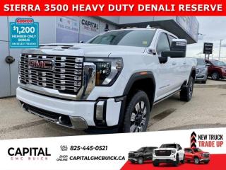 Take a look at this 2024 Sierra 3500HD Duramax Denali! Fully loaded including the Denali Reserve Package, 360 Cam, Heated front and Rear Seats, Heated Steering, Ventilated Seats, Rear Streaming Mirror, 5th Wheel Prep Package, and so much more... CALL NOW.Ask for the Internet Department for more information or book your test drive today! Text (or call) 780-435-4000 for fast answers at your fingertips!Disclaimer: All prices are plus taxes & include all cash credits & loyalties. See dealer for details. AMVIC Licensed Dealer # B1044900