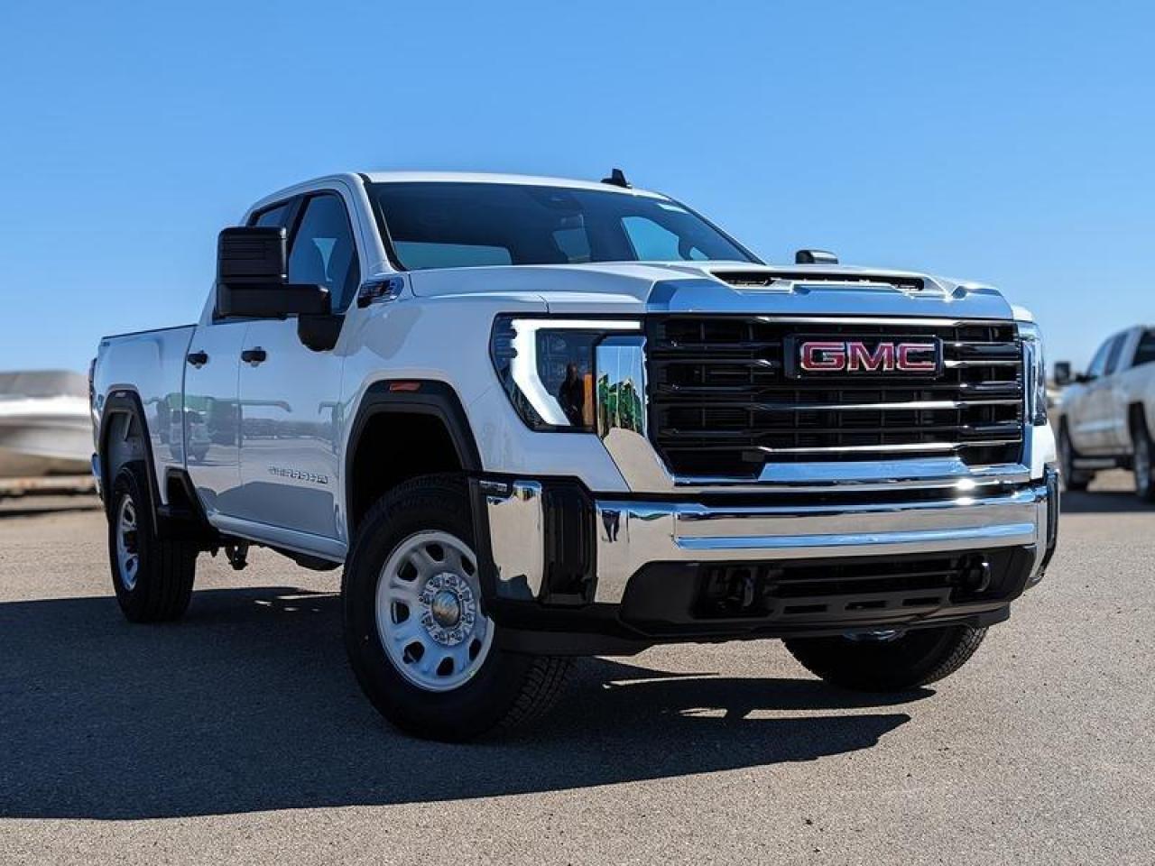 <br> <br> Bold and burly, this GMC 2500HD is built for the toughest jobs without breaking a sweat. <br> <br>This 2024 GMC 2500HD is highly configurable work truck that can haul a colossal amount of weight thanks to its potent drivetrain. This truck also offers amazing interior features that nestle occupants in comfort and luxury, with a great selection of tech features. For heavy-duty activities and even long-haul trips, the 2500HD is all the truck youll ever need.<br> <br> This summit white Extended Cab 4X4 pickup has an automatic transmission and is powered by a 401HP 6.6L 8 Cylinder Engine.<br> <br> Our Sierra 2500HDs trim level is Pro. This Sierra 2500HD Pro comes ready to work with plenty of useful features including a heavy-duty locking differential, signature LED lighting, a 7 inch touchscreen infotainment system with Apple CarPlay and Android Auto, a CornerStep rear bumper, cargo tie downs hooks and easy to clean rubber floors. Additionally, this truck also comes with a locking tailgate, a rear vision camera, StabiliTrak, cruise control, air conditioning, power windows, power locks, teen driver technology and a trailering package with hitch guidance. This vehicle has been upgraded with the following features: Apple Carplay, Android Auto, Towing Package, Led Lights, Cornerstep, Rear View Camera, Power Windows. <br><br> <br/><br>Contact our Sales Department today by: <br><br>Phone: 1 (306) 882-2691 <br><br>Text: 1-306-800-5376 <br><br>- Want to trade your vehicle? Make the drive and well have it professionally appraised, for FREE! <br><br>- Financing available! Onsite credit specialists on hand to serve you! <br><br>- Apply online for financing! <br><br>- Professional, courteous, and friendly staff are ready to help you get into your dream ride! <br><br>- Call today to book your test drive! <br><br>- HUGE selection of new GMC, Buick and Chevy Vehicles! <br><br>- Fully equipped service shop with GM certified technicians <br><br>- Full Service Quick Lube Bay! Drive up. Drive in. Drive out! <br><br>- Best Oil Change in Saskatchewan! <br><br>- Oil changes for all makes and models including GMC, Buick, Chevrolet, Ford, Dodge, Ram, Kia, Toyota, Hyundai, Honda, Chrysler, Jeep, Audi, BMW, and more! <br><br>- Rosetowns ONLY Quick Lube Oil Change! <br><br>- 24/7 Touchless car wash <br><br>- Fully stocked parts department featuring a large line of in-stock winter tires! <br> <br><br><br>Rosetown Mainline Motor Products, also known as Mainline Motors is the ORIGINAL King Of Trucks, featuring Chevy Silverado, GMC Sierra, Buick Enclave, Chevy Traverse, Chevy Equinox, Chevy Cruze, GMC Acadia, GMC Terrain, and pre-owned Chevy, GMC, Buick, Ford, Dodge, Ram, and more, proudly serving Saskatchewan. As part of the Mainline Automotive Group of Dealerships in Western Canada, we are also committed to servicing customers anywhere in Western Canada! We have a huge selection of cars, trucks, and crossover SUVs, so if youre looking for your next new GMC, Buick, Chevrolet or any brand on a used vehicle, dont hesitate to contact us online, give us a call at 1 (306) 882-2691 or swing by our dealership at 506 Hyw 7 W in Rosetown, Saskatchewan. We look forward to getting you rolling in your next new or used vehicle! <br> <br><br><br>* Vehicles may not be exactly as shown. Contact dealer for specific model photos. Pricing and availability subject to change. All pricing is cash price including fees. Taxes to be paid by the purchaser. While great effort is made to ensure the accuracy of the information on this site, errors do occur so please verify information with a customer service rep. This is easily done by calling us at 1 (306) 882-2691 or by visiting us at the dealership. <br><br> Come by and check out our fleet of 50+ used cars and trucks and 140+ new cars and trucks for sale in Rosetown. o~o