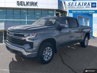 <b>Remote Start,  Aluminum Wheels,  EZ Lift Tailgate,  Forward Collision Alert,  Lane Keep Assist!</b><br> <br> <br> <br>  Astoundingly advanced and exceedingly premium, this 2024 Chevrolet Silverado 1500 is designed for pickup excellence. <br> <br>This 2024 Chevrolet Silverado 1500 stands out in the midsize pickup truck segment, with bold proportions that create a commanding stance on and off road. Next level comfort and technology is paired with its outstanding performance and capability. Inside, the Silverado 1500 supports you through rough terrain with expertly designed seats and robust suspension. This amazing 2024 Silverado 1500 is ready for whatever.<br> <br> This sterling grey metallic Crew Cab 4X4 pickup   has an automatic transmission and is powered by a  355HP 5.3L 8 Cylinder Engine.<br> <br> Our Silverado 1500s trim level is LT. This 1500 LT comes with Silverardos legendary capability and was made to be a comfortable daily pickup truck that has the perfect amount of essential equipment. This incredible truck comes loaded with Chevrolets Premium Infotainment 3 system thats paired with a larger touchscreen display, wireless Apple CarPlay and Android Auto, 4G LTE hotspot and SiriusXM. Additional features include remote start, an EZ Lift tailgate, unique aluminum wheels, a power driver seat, forward collision warning with automatic braking, intellibeam headlights, dual-zone climate control, lane keep assist, Teen Driver technology, a trailer hitch and a HD rear view camera. This vehicle has been upgraded with the following features: Remote Start,  Aluminum Wheels,  Ez Lift Tailgate,  Forward Collision Alert,  Lane Keep Assist,  Android Auto,  Apple Carplay. <br><br> <br>To apply right now for financing use this link : <a href=https://www.selkirkchevrolet.com/pre-qualify-for-financing/ target=_blank>https://www.selkirkchevrolet.com/pre-qualify-for-financing/</a><br><br> <br/> Weve discounted this vehicle $2726. Total  cash rebate of $6200 is reflected in the price. Credit includes $5,300 Non-Stackable Cash Delivery Allowance.  Incentives expire 2024-05-31.  See dealer for details. <br> <br>Selkirk Chevrolet Buick GMC Ltd carries an impressive selection of new and pre-owned cars, crossovers and SUVs. No matter what vehicle you might have in mind, weve got the perfect fit for you. If youre looking to lease your next vehicle or finance it, we have competitive specials for you. We also have an extensive collection of quality pre-owned and certified vehicles at affordable prices. Winnipeg GMC, Chevrolet and Buick shoppers can visit us in Selkirk for all their automotive needs today! We are located at 1010 MANITOBA AVE SELKIRK, MB R1A 3T7 or via phone at 204-482-1010.<br> Come by and check out our fleet of 80+ used cars and trucks and 180+ new cars and trucks for sale in Selkirk.  o~o
