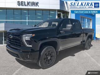 <b>Leather Seats,  Remote Start,  Aluminum Wheels,  Apple CarPlay,  Android Auto!</b><br> <br> <br> <br>  With stout build quality and astounding towing capability, there isnt a better choice than this Silverado 2500HD for all your work-site needs. <br> <br>This 2024 Silverado 2500HD is highly configurable work truck that can haul a colossal amount of weight thanks to its potent drivetrain. This truck also offers amazing interior features that nestle occupants in comfort and luxury, with a great selection of tech features. For heavy-duty activities and even long-haul trips, the Silverado 2500HD is all the truck youll ever need.<br> <br> This black sought after diesel Crew Cab 4X4 pickup   has a 10 speed automatic transmission and is powered by a  470HP 6.6L 8 Cylinder Engine.<br> <br> Our Silverado 2500HDs trim level is LTZ. Stepping up to this Silverado 2500HD LTZ is an excellent decision as it comes with premium features like unique aluminum wheels, leather seats, a larger 8 inch touchscreen with wireless Apple CarPlay and Android Auto, Bluetooth streaming audio and voice-activated technology. Comfort and convenience is enhanced with a HD rear vision camera w/ hitch guidance, remote vehicle start, a 60/40 split folding bench rear seat, an EZ lift and lower tailgate, 4G LTE hotspot capability, teen driver technology, SiriusXM radio plus it also comes with signature LED lights, 10-way power front seats, power folding exterior mirrors and an advanced trailering system. This vehicle has been upgraded with the following features: Leather Seats,  Remote Start,  Aluminum Wheels,  Apple Carplay,  Android Auto,  Touch Screen,  Ez-lift Tailgate. <br><br> <br>To apply right now for financing use this link : <a href=https://www.selkirkchevrolet.com/pre-qualify-for-financing/ target=_blank>https://www.selkirkchevrolet.com/pre-qualify-for-financing/</a><br><br> <br/> Weve discounted this vehicle $4305. Total  cash rebate of $900 is reflected in the price.   Incentives expire 2024-05-31.  See dealer for details. <br> <br>Selkirk Chevrolet Buick GMC Ltd carries an impressive selection of new and pre-owned cars, crossovers and SUVs. No matter what vehicle you might have in mind, weve got the perfect fit for you. If youre looking to lease your next vehicle or finance it, we have competitive specials for you. We also have an extensive collection of quality pre-owned and certified vehicles at affordable prices. Winnipeg GMC, Chevrolet and Buick shoppers can visit us in Selkirk for all their automotive needs today! We are located at 1010 MANITOBA AVE SELKIRK, MB R1A 3T7 or via phone at 204-482-1010.<br> Come by and check out our fleet of 80+ used cars and trucks and 180+ new cars and trucks for sale in Selkirk.  o~o