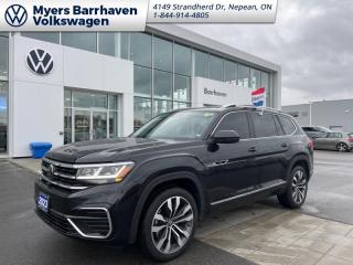 <b>360 Camera,  Sunroof,  Cooled Seats,  Premium Audio,  Navigation!</b><br> <br>    This 2023 Volkswagen Atlas is an ideal companion for long trips, with a comfortable and spacious interior and impressive towing capacity. This  2023 Volkswagen Atlas is fresh on our lot in Nepean. <br> <br>This 2023 Volkswagen Atlas is a premium family hauler that offers voluminous space for occupants and cargo, comfort, sophisticated safety and driver-assist technology. The exterior sports a bold design, with an imposing front grille, coherent body lines, and a muscular stance. On the inside, trim pieces are crafted with premium materials and carefully put together to ensure rugged build quality, with straightforward control layouts, ergonomic seats, and an abundance of storage space. With a bevy of standard safety technology that inspires confidence, this 2023 Volkswagen Atlas is an excellent option for a versatile and capable family SUV.This  SUV has 20,000 kms. Its  deep black pearl in colour  . It has an automatic transmission and is powered by a  276HP 3.6L V6 Cylinder Engine. <br> <br> Our Atlass trim level is Execline 3.6 FSI. This range-topping Exceline 3.6 features a 360-camera system and a heated windscreen, in addition to an express open/close sunroof with tilt/slide functions and a power sunshade, ventilated and heated leather seats with power adjustment, lumbar support and memory function, a 12-speaker Fender premium audio system, class III towing equipment with a hitch, unique Rizla alloy wheels, and an 8-inch touchscreen with wireless Apple CarPlay and Android Auto, satellite navigation, and SiriusXM satellite radio. Road safety is assured with blind spot detection, adaptive cruise control, forward collision warning, autonomous emergency braking, lane keep assist, lane departure warning, front and rear parking sensors, and driver monitoring alert. Additional features include wireless charging, a power-operated liftgate, remote engine start, dual-zone climate control, LED headlights with auto-leveling directionally adaptive headlamps, and even more. This vehicle has been upgraded with the following features: 360 Camera,  Sunroof,  Cooled Seats,  Premium Audio,  Navigation,  Tow Package,  Wireless Charging. <br> <br>To apply right now for financing use this link : <a href=https://www.barrhavenvw.ca/en/form/new/financing-request-step-1/44 target=_blank>https://www.barrhavenvw.ca/en/form/new/financing-request-step-1/44</a><br><br> <br/><br>We are your premier Volkswagen dealership in the region. If youre looking for a new Volkswagen or a car, check out Barrhaven Volkswagens new, pre-owned, and certified pre-owned Volkswagen inventories. We have the complete lineup of new Volkswagen vehicles in stock like the GTI, Golf R, Jetta, Tiguan, Atlas Cross Sport, Volkswagen ID.4 electric vehicle, and Atlas. If you cant find the Volkswagen model youre looking for in the colour that you want, feel free to contact us and well be happy to find it for you. If youre in the market for pre-owned cars, make sure you check out our inventory. If you see a car that you like, contact 844-914-4805 to schedule a test drive.<br> Come by and check out our fleet of 30+ used cars and trucks and 90+ new cars and trucks for sale in Nepean.  o~o