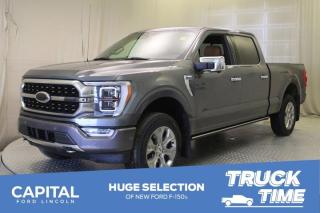 Used 2021 Ford F-150 Platinum SuperCrew **One Owner, Leather, Navigation, Heated/Cooled Seats, 3.5L, Power Boards** for sale in Regina, SK