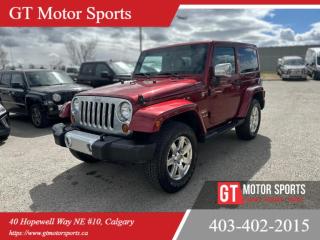 Used 2012 Jeep Wrangler SAHARA | SOFT & HARD TOP | LEATHER | MANUAL | $0 DOWN for sale in Calgary, AB
