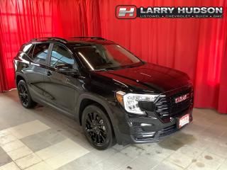 This GMC Terrain SLE Features a 1.5L Turbo DOHC 4-Cylinder Engine, 9-Speed Automatic Transmission, Ebony Black Metallic Exterior, Jet Black Cloth Interior, Power Sunroof, Heated Front Seats, 8-Way Power Driver Seat, Remote Vehicle Start, HD Rear Vision Camera, Rear Park Assist, GMC Pro Grade Package, GMC Pro Safety Plus, GMC Pro Safety, Safety Alert Seat, Driver Alert Package, Side Blind Zone Alert, Rear Cross Traffic Alert, Lane Change Alert w/ Side Blind Zone Alert, Rear Seat Reminder, Power Windows/Door Locks, GMC Infotainment w/ Navigation, 110V AC Power Outlet, Adaptive Cruise Control w/ Camera, Teen Driver Settings, Automatic Climate Control, Deep Tint Rear Glass, Power Liftgate, Elevation Edition, Luggage Rack Side Rails, Power Outside Mirrors, Heated LED Turn Signal Indicators, Front Grille Cover, LED Headlamps, Engine Block Heater, Front & Rear w/ E-Boost Brakes, Tire Pressure Monitor, 19 Gloss Black Aluminum Wheels, OnStar Services Available, OnStar Wi-Fi Hotspot Capable, SiriusXM Satellite Radio Services Available, Former Ontario Rental. 

<br> <br><i>-- The Larry Hudson Group is a family run automotive organization that has enjoyed growth for over 40 years of business. We have a great selection of new inventory and what we feel are the best reconditioned used cars in Ontario. Hudsons NEED your trade. We can offer you top market value for your current vehicle. Please come and partake in a great buying experience with the Larry Hudson Group in Listowel. FREE CarFax report available with every used vehicle! --</i>