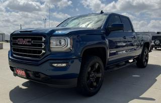 <p style=text-align: center;><span style=font-size: 18pt;><strong>2017 GMC SIERRA 4WD DOUBLE CAB 143.5 ELEVATION SLE</strong></span></p><p style=text-align: center;><span style=font-size: 18pt;><strong>5.3L V8 ECOTEC3 DIRECT INJECTION VVT WITH AFM</strong></span></p><p style=text-align: center;><span style=font-size: 14pt;>355 HORSEPOWER | 383 LB-FT OF TORQUE</span></p><p style=text-align: center;><span style=font-size: 14pt;><span style=color: #212529; font-family: -apple-system, BlinkMacSystemFont, Segoe UI, Roboto, Helvetica Neue, Arial, Noto Sans, Liberation Sans, sans-serif, Apple Color Emoji, Segoe UI Emoji, Segoe UI Symbol, Noto Color Emoji; text-align: center; background-color: #ffffff;>11.5L/100KM HIGHWAY | 15.9L/100KM CITY | 13.2L/100KM COMBINED</span></span></p><p style=text-align: center;><span style=font-size: 18pt;><strong><span style=text-align: center; background-color: #ffffff;><span style=color: #212529; font-family: -apple-system, BlinkMacSystemFont, Segoe UI, Roboto, Helvetica Neue, Arial, Noto Sans, Liberation Sans, sans-serif, Apple Color Emoji, Segoe UI Emoji, Segoe UI Symbol, Noto Color Emoji;> 6-SPEED AUTOMATIC TRANMISSION WITH TOW/HAUL MODE</span></span></strong></span></p><p style=text-align: center;><span style=font-size: 18pt;><span style=color: #212529; font-family: -apple-system, BlinkMacSystemFont, Segoe UI, Roboto, Helvetica Neue, Arial, Noto Sans, Liberation Sans, sans-serif, Apple Color Emoji, Segoe UI Emoji, Segoe UI Symbol, Noto Color Emoji;><span style=font-size: 24px;><strong>20 BLACK PAINTED ALUMINUM </strong></span></span><strong style=font-size: 18pt;><span style=text-align: center; background-color: #ffffff;><span style=color: #212529; font-family: -apple-system, BlinkMacSystemFont, Segoe UI, Roboto, Helvetica Neue, Arial, Noto Sans, Liberation Sans, sans-serif, Apple Color Emoji, Segoe UI Emoji, Segoe UI Symbol, Noto Color Emoji;>WHEELS</span></span></strong></span></p><p style=text-align: center;> </p><p style=text-align: center;><strong><span style=text-align: center; background-color: #ffffff; font-size: 14pt;><span style=color: #212529; font-family: -apple-system, BlinkMacSystemFont, Segoe UI, Roboto, Helvetica Neue, Arial, Noto Sans, Liberation Sans, sans-serif, Apple Color Emoji, Segoe UI Emoji, Segoe UI Symbol, Noto Color Emoji;>MECHANICAL</span></span></strong></p><p style=text-align: center;><span style=text-align: center; background-color: #ffffff; font-size: 14pt;><span style=color: #212529; font-family: -apple-system, BlinkMacSystemFont, Segoe UI, Roboto, Helvetica Neue, Arial, Noto Sans, Liberation Sans, sans-serif, Apple Color Emoji, Segoe UI Emoji, Segoe UI Symbol, Noto Color Emoji;><span style=font-size: 18.6667px;>Active Aero Shutters, 150 Amp Alternator, Aluminized </span></span><span style=color: #212529; font-family: -apple-system, BlinkMacSystemFont, Segoe UI, Roboto, Helvetica Neue, Arial, Noto Sans, Liberation Sans, sans-serif, Apple Color Emoji, Segoe UI Emoji, Segoe UI Symbol, Noto Color Emoji;><span style=font-size: 18.6667px;>Stainless-Steel Muffler and Tailpipe, Heavy-Duty Maintenance-Free Battery with Rundown Protection and Retained Accessory Power, 4-Wheel Disc Brakes, 4-wheel Anti-Lock with Duralife Rotors, Capless Fuel Fill, Auxiliary External Transmission Oil Cooler, 5.3l V8 Ecotec3 with Aluminum Block. Includes Active Fuel Management, Direct Injection, and Continuously Variable Valve Timing, Stabilitrak Stability Control System, Includes Proactive Roll Avoidance, Traction Control, Electronic Trailer Sway Control, and Hill Start Assist, Trailering Package, Includes Trailer Hitch Platform and Integrated 7-pin and 4-pin Connectors, 6-Speed Automatic Transmission, Electronically Controlled with Overdrive and Tow/Haul Mode. Includes Cruise Grade Braking and Powertrain Grade Braking. Integrated Trailer Brake Controller, Autotrac Active Transfer Case,</span></span></span></p><p style=text-align: center;><strong><span style=text-align: center; background-color: #ffffff;><span style=color: #212529; font-family: -apple-system, BlinkMacSystemFont, Segoe UI, Roboto, Helvetica Neue, Arial, Noto Sans, Liberation Sans, sans-serif, Apple Color Emoji, Segoe UI Emoji, Segoe UI Symbol, Noto Color Emoji;><span style=font-size: 18.6667px;>INSTRUMENTATION AND CONTROLS</span></span></span></strong></p><p style=text-align: center;><span style=text-align: center; background-color: #ffffff; font-size: 14pt;><span style=color: #212529; font-family: -apple-system, BlinkMacSystemFont, Segoe UI, Roboto, Helvetica Neue, Arial, Noto Sans, Liberation Sans, sans-serif, Apple Color Emoji, Segoe UI Emoji, Segoe UI Symbol, Noto Color Emoji;><span style=font-size: 18.6667px;>Driver Information Centre With 107 Mm Diagonal Colour Display. Includes Driver Personalization, Warning Messages, and Vehicle Information. 110-Volt Power Outlet, Leather-Wrapped Steering Wheel with Audio and Cruise Controls, Teen Driver Mode</span></span></span></p><p style=text-align: center;><strong><span style=text-align: center; background-color: #ffffff;><span style=color: #212529; font-family: -apple-system, BlinkMacSystemFont, Segoe UI, Roboto, Helvetica Neue, Arial, Noto Sans, Liberation Sans, sans-serif, Apple Color Emoji, Segoe UI Emoji, Segoe UI Symbol, Noto Color Emoji;><span style=font-size: 18.6667px;>INTERIOR</span></span></span></strong></p><p style=text-align: center;><span style=text-align: center; background-color: #ffffff; font-size: 14pt;><span style=color: #212529; font-family: -apple-system, BlinkMacSystemFont, Segoe UI, Roboto, Helvetica Neue, Arial, Noto Sans, Liberation Sans, sans-serif, Apple Color Emoji, Segoe UI Emoji, Segoe UI Symbol, Noto Color Emoji;><span style=font-size: 18.6667px;>Front 3-Passenger Cloth 40/20/40 Split Bench with Driver and Front-Passenger Manual Recline and Outboard Head Restraints. Includes Centre Fold-Down Armrest and Lockable Storage Compartment in Lower Seat Cushion, Driver 10-Way Power </span></span><span style=color: #212529; font-family: -apple-system, BlinkMacSystemFont, Segoe UI, Roboto, Helvetica Neue, Arial, Noto Sans, Liberation Sans, sans-serif, Apple Color Emoji, Segoe UI Emoji, Segoe UI Symbol, Noto Color Emoji; font-size: 18.6667px;>Seat Adjuster,</span><span style=color: #212529; font-family: -apple-system, BlinkMacSystemFont, Segoe UI, Roboto, Helvetica Neue, Arial, Noto Sans, Liberation Sans, sans-serif, Apple Color Emoji, Segoe UI Emoji, Segoe UI Symbol, Noto Color Emoji; font-size: 18.6667px;> </span><span style=color: #212529; font-family: -apple-system, BlinkMacSystemFont, Segoe UI, Roboto, Helvetica Neue, Arial, Noto Sans, Liberation Sans, sans-serif, Apple Color Emoji, Segoe UI Emoji, Segoe UI Symbol, Noto Color Emoji;><span style=font-size: 18.6667px;>Heated Driver and Front-Passenger Cloth Seating, Folding Rear 60/40 Split 3-Passenger Bench. Includes Child Seat Top Tether Anchor, Air Conditioning,  Steering-Wheel-Mounted Cruise Control, Power Door Locks, WeatherTec Floor Liners, Remote Vehicle Start System, Remote Keyless Entry,  Power Windows with Driver Express-Up and -Down and Express-Down on All Other Windows, Tire Pressure Monitoring System (Does Not Monitor Spare Tire), 203 mm Diagonal Colour Touchscreen Radio with Intellilink, Includes AM/FM/SiriusXM, 4 USB Ports, Auxiliary Jack, Bluetooth Streaming, Apple Carplay & Android Auto for compatible phones, OnStar Capable, Single Slot CD/MP3 Player, 6-Speaker Sound System</span></span></span></p><p style=text-align: center;><strong><span style=text-align: center; background-color: #ffffff;><span style=color: #212529; font-family: -apple-system, BlinkMacSystemFont, Segoe UI, Roboto, Helvetica Neue, Arial, Noto Sans, Liberation Sans, sans-serif, Apple Color Emoji, Segoe UI Emoji, Segoe UI Symbol, Noto Color Emoji;><span style=font-size: 18.6667px;>EXTERIOR</span></span></span></strong></p><p style=text-align: center;><span style=text-align: center; background-color: #ffffff; font-size: 14pt;><span style=color: #212529; font-family: -apple-system, BlinkMacSystemFont, Segoe UI, Roboto, Helvetica Neue, Arial, Noto Sans, Liberation Sans, sans-serif, Apple Color Emoji, Segoe UI Emoji, Segoe UI Symbol, Noto Color Emoji;><span style=font-size: 18.6667px;>Tubular Assist Steps with 6 Rectangular Design, </span></span></span><span style=color: #212529; font-family: -apple-system, BlinkMacSystemFont, Segoe UI, Roboto, Helvetica Neue, Arial, Noto Sans, Liberation Sans, sans-serif, Apple Color Emoji, Segoe UI Emoji, Segoe UI Symbol, Noto Color Emoji;><span style=font-size: 18.6667px;>Spray-in Bedliner with GMC Logo, Front Body-Coloured Bumper, Rear Body-Coloured Bumper with Corner Step, Front, Thin-Profile LED Fog Lamps, Body-Coloured Grille Surround, Solar-Ray Deep Tinted Glass, High-Intensity Discharge (HID)</span></span><span style=font-size: 18.6667px; color: #212529; font-family: -apple-system, BlinkMacSystemFont, Segoe UI, Roboto, Helvetica Neue, Arial, Noto Sans, Liberation Sans, sans-serif, Apple Color Emoji, Segoe UI Emoji, Segoe UI Symbol, Noto Color Emoji;>, Projector-Beam Bifunctional </span><span style=color: #212529; font-family: -apple-system, BlinkMacSystemFont, Segoe UI, Roboto, Helvetica Neue, Arial, Noto Sans, Liberation Sans, sans-serif, Apple Color Emoji, Segoe UI Emoji, Segoe UI Symbol, Noto Color Emoji; font-size: 18.6667px;>Headlamps </span><span style=color: #212529; font-family: -apple-system, BlinkMacSystemFont, Segoe UI, Roboto, Helvetica Neue, Arial, Noto Sans, Liberation Sans, sans-serif, Apple Color Emoji, Segoe UI Emoji, Segoe UI Symbol, Noto Color Emoji; font-size: 18.6667px;>with GMC LED Signature, </span><span style=color: #212529; font-family: -apple-system, BlinkMacSystemFont, Segoe UI, Roboto, Helvetica Neue, Arial, Noto Sans, Liberation Sans, sans-serif, Apple Color Emoji, Segoe UI Emoji, Segoe UI Symbol, Noto Color Emoji;><span style=font-size: 18.6667px;>Under-Rail LED Lighting in Cargo Box, Body-Coloured Mouldings, Front Frame-Mounted Recovery Hooks (Black), Lockable Tailgate with EZ-Lift and Lower Feature, Wheelhouse Liners, Power-adjustable, Body-Coloured Mirrors with Heated Glass and Driver-Side Spotter Mirror, LED Daytime Running Lamps, Rear Vision Camera with Dynamic Grid Lines</span></span></p><p style=text-align: center;> </p><p style=text-align: center;> </p><p style=box-sizing: border-box; margin-bottom: 1rem; margin-top: 0px; color: #212529; font-family: -apple-system, BlinkMacSystemFont, Segoe UI, Roboto, Helvetica Neue, Arial, Noto Sans, Liberation Sans, sans-serif, Apple Color Emoji, Segoe UI Emoji, Segoe UI Symbol, Noto Color Emoji; font-size: 16px; background-color: #ffffff; text-align: center; line-height: 1;><span style=box-sizing: border-box; font-family: arial, helvetica, sans-serif;><span style=box-sizing: border-box; font-weight: bolder;><span style=box-sizing: border-box; font-size: 14pt;>Here at Lanoue/Amfar Sales, Service & Leasing in Tilbury, we take pride in providing the public with a wide variety of High-Quality Pre-owned Vehicles. We recondition and certify our vehicles to a level of excellence that exceeds the Status Quo. We treat our Customers like family and provide the highest level of service from Start to Finish. If you’d like a smooth & stress-free car shopping experience, give one of our Sales Associates a call at 1-844-682-3325 to help you find your next NEW-TO-YOU vehicle!</span></span></span></p><p style=box-sizing: border-box; margin-bottom: 1rem; margin-top: 0px; color: #212529; font-family: -apple-system, BlinkMacSystemFont, Segoe UI, Roboto, Helvetica Neue, Arial, Noto Sans, Liberation Sans, sans-serif, Apple Color Emoji, Segoe UI Emoji, Segoe UI Symbol, Noto Color Emoji; font-size: 16px; background-color: #ffffff; text-align: center; line-height: 1;><span style=box-sizing: border-box; font-family: arial, helvetica, sans-serif;><span style=box-sizing: border-box; font-weight: bolder;><span style=box-sizing: border-box; font-size: 14pt;>Although we try to take great care in being accurate with the information in this listing, from time to time, errors occur. The vehicle is priced as it is physically equipped. Minor variances will not effect pricing. Please verify the vehicle is As Expected when you visit. Thank You!</span></span></span></p>
