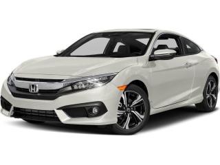 FORWARD COLLISION AVOIDANCE, HEATED SEATS, PUSH BUTTON START 
<P>
Experience luxury and performance with the 2017 Honda Civic Coupe Touring. 
<P>
?? Performance: 
<P>
Turbocharged Engine: Powered by a spirited 1.5L turbocharged engine, delivering an exciting blend of power and efficiency. 
<P>
Continuously Variable Transmission (CVT): Enjoy smooth acceleration and optimal fuel efficiency with the CVT, providing seamless gear shifts. 
<P>
Sport-Tuned Suspension: Experience responsive handling and a dynamic ride, whether cruising city streets or tackling winding roads. 
<P>
?? Design: 
<P>
Sleek Exterior: The Civic Coupe Touring features a sleek and aerodynamic design, with a distinctive coupe silhouette and elegant lines. 
<P>
LED Headlights: Illuminate the road ahead with bright and energy-efficient LED headlights, providing enhanced visibility and style. 
<P>
Power Moonroof: Open up the cabin to natural light and fresh air with the power moonroof, perfect for enjoying scenic drives. 
<P>
??? Safety: 
<P>
Honda Sensing® Suite: Drive with confidence knowing your Civic Coupe Touring is equipped with advanced safety features like Collision Mitigation Braking System, Road Departure Mitigation System, Adaptive Cruise Control, and Lane Keeping Assist System. 
<P>
LaneWatch: Stay aware of your surroundings with the LaneWatch system, which provides a live video feed of the passenger-side blind spot when you signal right. 
<P>
?? Technology: 
<P>
7-Inch Display Audio Touchscreen: Stay connected and entertained with the intuitive 7-inch touchscreen display, featuring navigation, Apple CarPlay®, and Android Auto compatibility. 
<P>
Premium Audio System: Enjoy crystal-clear sound quality with the premium audio system, perfect for enjoying your favorite music on the go. 
<P>
HondaLink®: Access a range of convenient features through the HondaLink® app, including remote start, vehicle diagnostics, and more. 
<P>
Dont miss out on the luxury and performance of the 2017 Honda Civic Coupe Touring. Schedule your test drive today! 
<P>
All Abbotsford Hyundai pre-owned vehicles come complete with remaining Manufacturers Warranty plus a vehicle safety report and a CarFax history report. Abbotsford Hyundai is a BBB accredited pre-owned car dealership, serving the Fraser Valley and our friends in Surrey, Langley and surrounding Lower Mainland areas. We are your Friendly Fraser Valley car dealer. We are located at 30250 Automall Drive in Abbotsford. Call or email us to schedule a test drive. 
<P>
*All Sales are subject to Taxes, $699 Doc fee and $87 Fuel Surcharge.