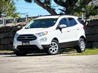 Sunroof, Heated Seats, Backup Cam, Navigation, and more!

Our stylish, smart, and adventurous Accident-Free 2018 Ford EcoSport SE 4WD is brought to you in Diamond White! Powered by a 2.0 Litre 4 Cylinder that delivers 166hp matched to a 6 Speed SelectShift Automatic transmission for smooth shifts. This Four Wheel Drive SUV delivers a comfortable ride with car-like handling and easy maneuverability, plus offers approximately 8.1L/100km on the highway. Our EcoSport is sophisticated with a European-influenced style complemented by beautiful alloy wheels, unique quad-beam reflector headlights, a sunroof, and LED tail lamps, all designed to make you look good!

Inside our SE interior, find a modern SYNC design with an easy-to-use in-car connectivity system that lets you make hands-free calls with Bluetooth®. Control your music with your voice and enjoy the high-quality Audio system and navigation. Add keyless entry, a 60/40 split rear seat for easy loading, and fully opening doors for your passengers, and see that these thoughtful touches will make our EcoSport a great addition to your daily lifestyle.

Ford offers modern safety features like automatic headlights, a rearview camera, advanced airbags, stability/traction control, Curve Control, and emergency crash notification, allowing you to drive confidently. You will enjoy MyKey, which allows you to set restrictions for the teen driver in the house. Any on-the-go family will undoubtedly benefit from the smart design of this EcoSport SE. Save this Page and Call for Availability. We Know You Will Enjoy Your Test Drive Towards Ownership! 

Bustard Chrysler prides ourselves on our expansive used car inventory. We have over 100 pre-owned units in stock of all makes and models, with the largest selection of pre-owned Chrysler, Dodge, Jeep, and RAM products in the tri-cities. Our used inventory is hand-selected and we only sell the best vehicles, for a fair price. We use a market-based pricing system so that you can be confident youre getting the best deal. With over 25 years of financing experience, our team is committed to getting you approved - whether you have good credit, bad credit, or no credit! We strive to be 100% transparent, and we stand behind the products we sell. For your peace of mind, we offer a 3 day/250 km exchange as well as a 30-day limited warranty on all certified used vehicles.