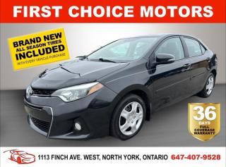 Welcome to First Choice Motors, the largest car dealership in Toronto of pre-owned cars, SUVs, and vans priced between $5000-$15,000. With an impressive inventory of over 300 vehicles in stock, we are dedicated to providing our customers with a vast selection of affordable and reliable options. <br><br>Were thrilled to offer a used 2015 Toyota Corolla S, black color with 126,000km (STK#7316) This vehicle was $16990 NOW ON SALE FOR $15990. It is equipped with the following features:<br>- Automatic Transmission<br>- Heated seats<br>- Navigation<br>- Bluetooth<br>- Reverse camera<br>- Power windows<br>- Power locks<br>- Power mirrors<br>- Air Conditioning<br><br>At First Choice Motors, we believe in providing quality vehicles that our customers can depend on. All our vehicles come with a 36-day FULL COVERAGE warranty. We also offer additional warranty options up to 5 years for our customers who want extra peace of mind.<br><br>Furthermore, all our vehicles are sold fully certified with brand new brakes rotors and pads, a fresh oil change, and brand new set of all-season tires installed & balanced. You can be confident that this car is in excellent condition and ready to hit the road.<br><br>At First Choice Motors, we believe that everyone deserves a chance to own a reliable and affordable vehicle. Thats why we offer financing options with low interest rates starting at 7.9% O.A.C. Were proud to approve all customers, including those with bad credit, no credit, students, and even 9 socials. Our finance team is dedicated to finding the best financing option for you and making the car buying process as smooth and stress-free as possible.<br><br>Our dealership is open 7 days a week to provide you with the best customer service possible. We carry the largest selection of used vehicles for sale under $9990 in all of Ontario. We stock over 300 cars, mostly Hyundai, Chevrolet, Mazda, Honda, Volkswagen, Toyota, Ford, Dodge, Kia, Mitsubishi, Acura, Lexus, and more. With our ongoing sale, you can find your dream car at a price you can afford. Come visit us today and experience why we are the best choice for your next used car purchase!<br><br>All prices exclude a $10 OMVIC fee, license plates & registration  and ONTARIO HST (13%)
